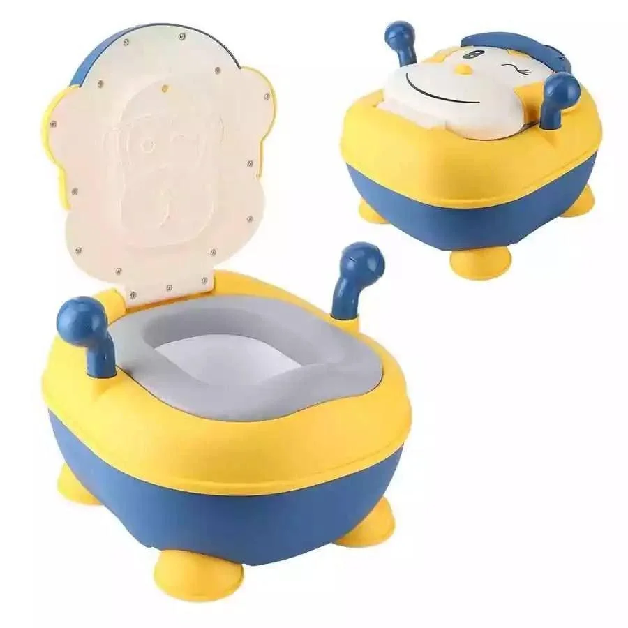 Sièges d'entraînement de pot de dessin animé pour enfants, toilettes portables pour bébé, fourniture de salle de bain jaune