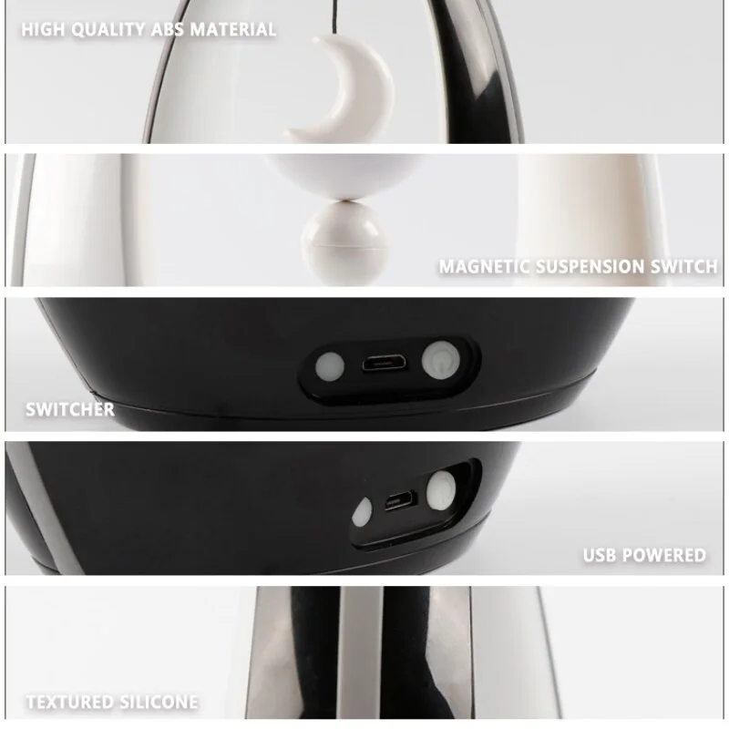 Lampe LED avec lévitation magnétique en forme de lune