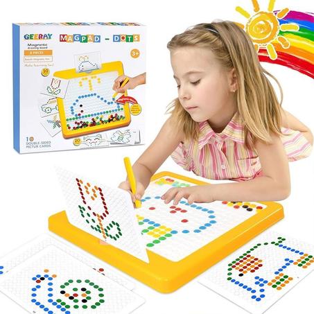 لعبة الرسم المغناطيسية للأطفال  - تعليم وتسلية لا تنتهيان