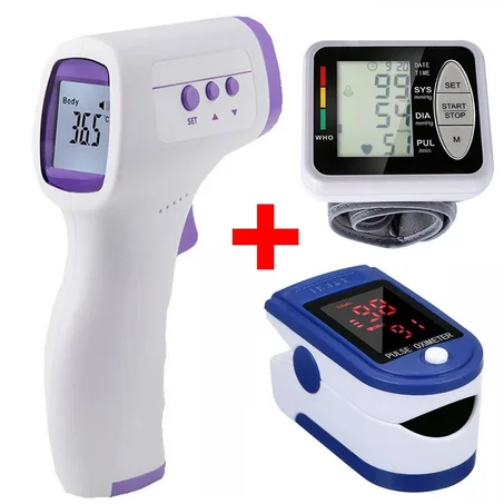 معيار الأكسيجين + قارئ ضغط الدم+ محرار OXYMETRE + TENSIOMETRE + THERMOMETRE