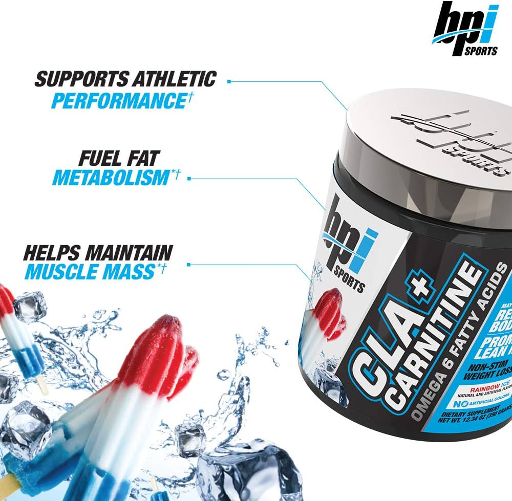 BPI Sports Cla + Carnitine – Conjugated Linoleic Acid – Weight Loss Formula – Metabolism, Performance, Lean Muscle – Caffeine Free – for Men & Women – Rainbow Ice – 50 Servings – 12.34 Oz : Buy Online at Best Price in KSA - Souq is now Amazon.sa ...