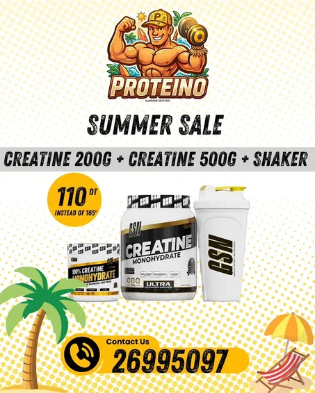 Creatine 200g + Creatine 500g + Shaker