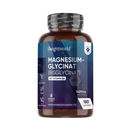 Magnesium Glycinate (Bisglycinate) - WeightWorld | 180 Capsules