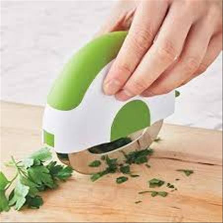 قطاعة الأعشاب والسلطة مع شفرة قابلة للسحب - مثالية لتقطيع الأعشاب والخس