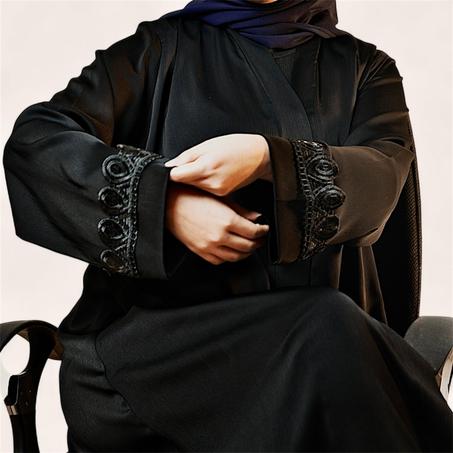 عباية كريب  باللون الأسود