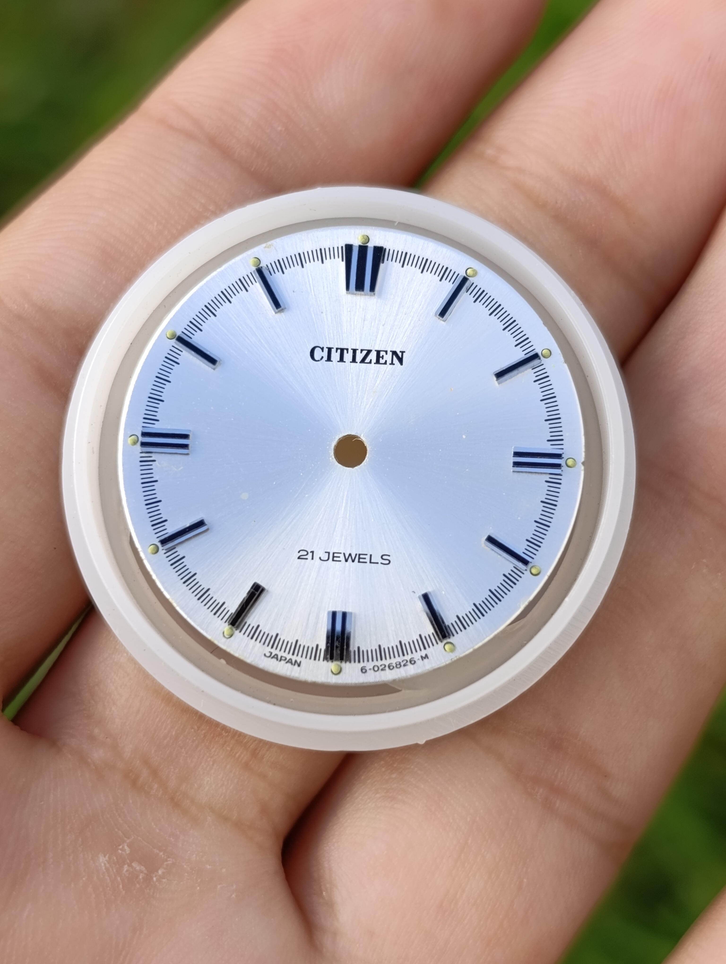CADRAN MONTRE CITIZEN 21 JEWELS  SILVER COLOR 28.5 MM HOMME