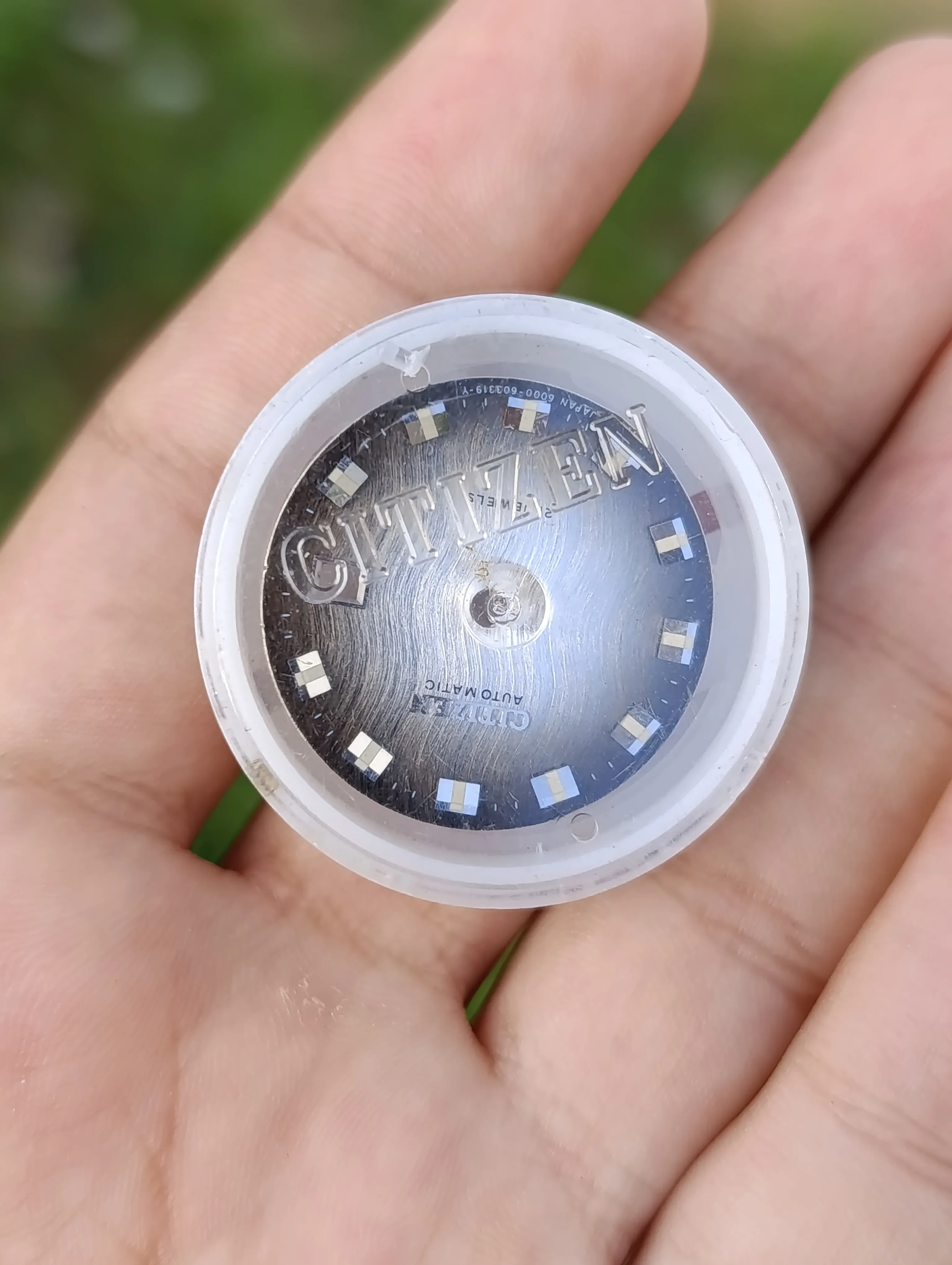 CADRAN POUR MONTRE CITIZEN HOMME MÉTALLIQUE 27.5 MM NEUF JAMAIS UTILISÉ MARON