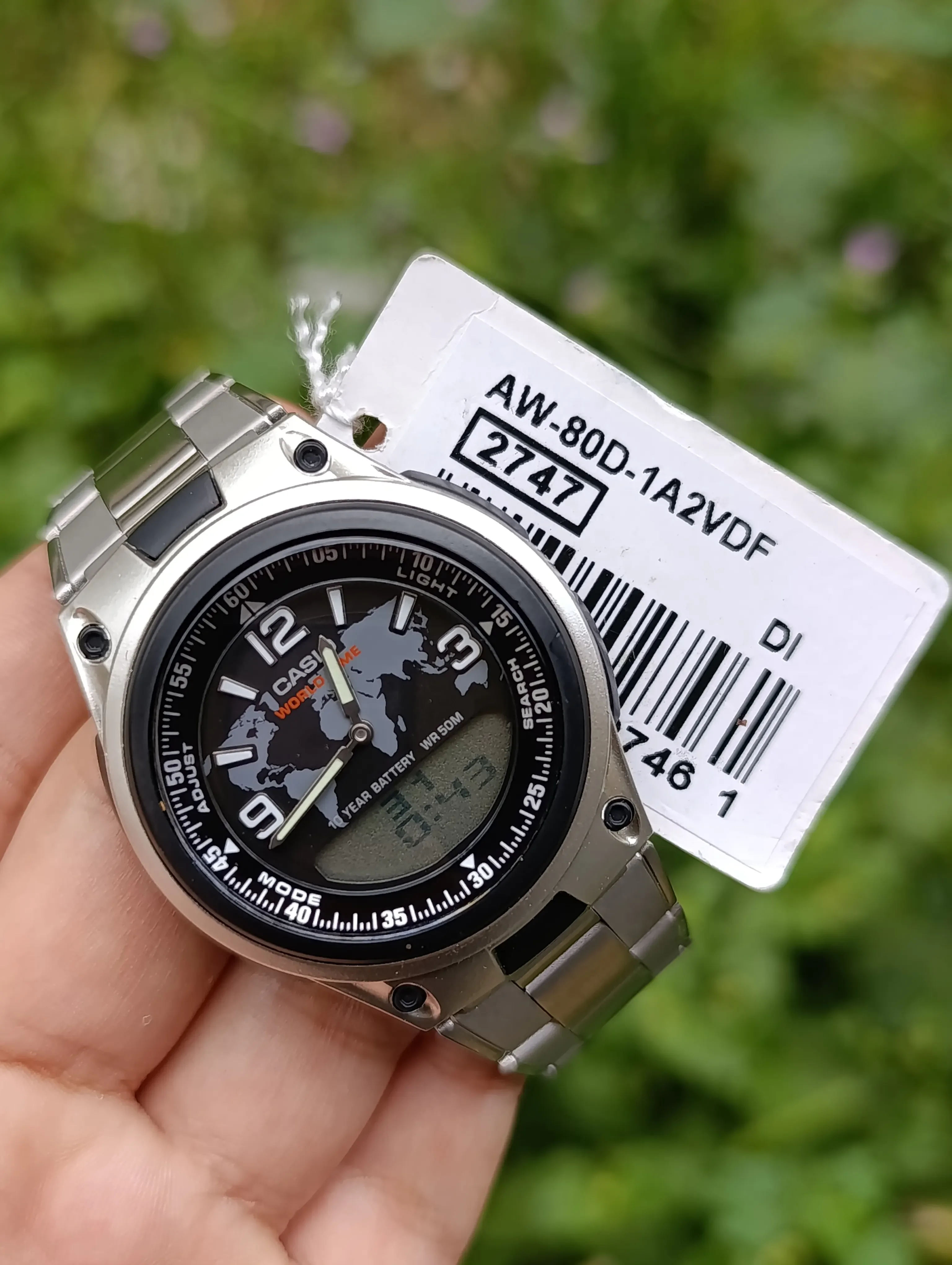 CASIO AW-80D-1A2VDF WORLD TIME ORIGINALE HOMME NEUVE WATER RESISTANT 50M