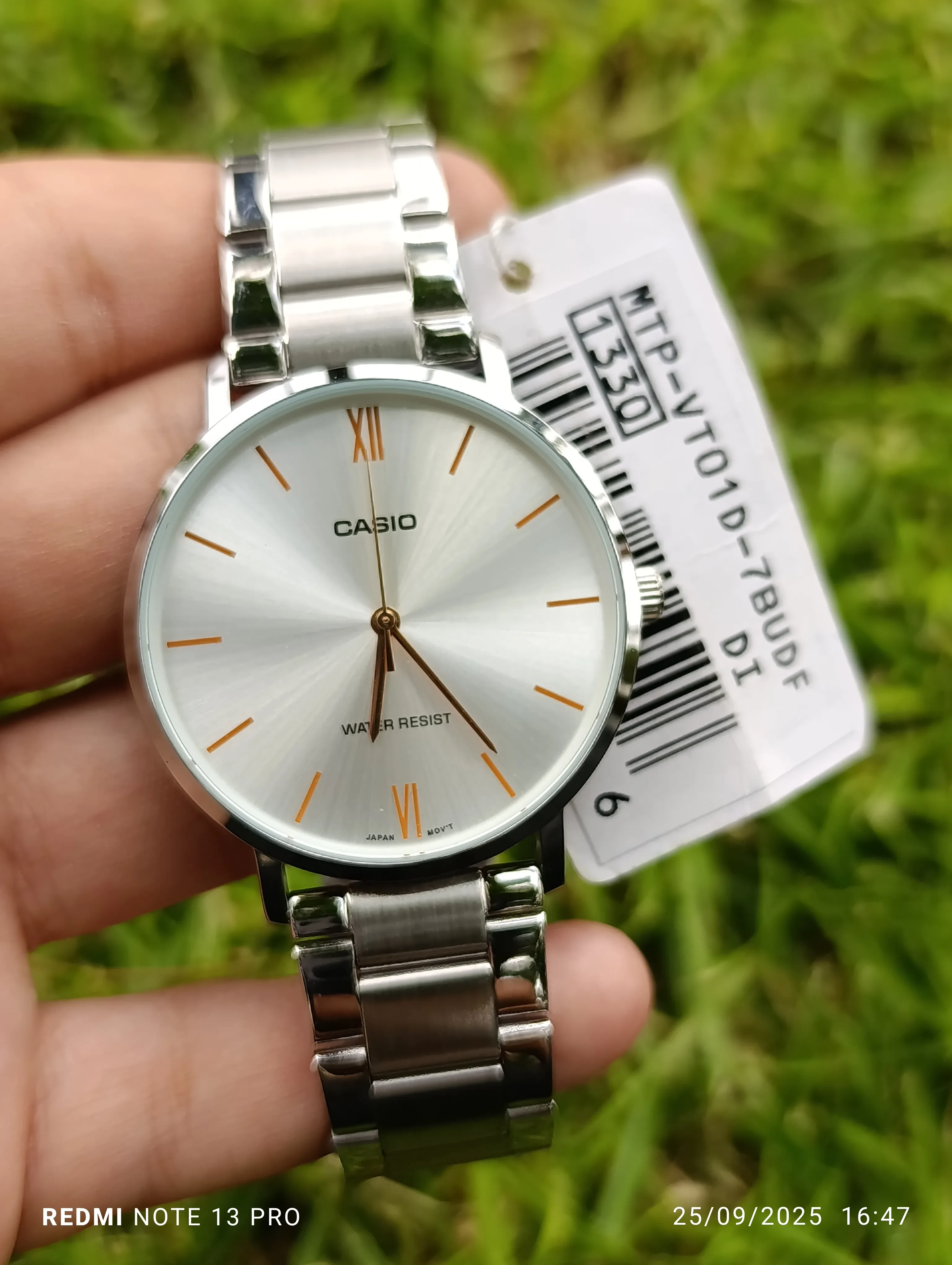 CASIO MTP-VT01D-7BUDF HOMME ORIGINAL NEUVE WATER RESISITANT STAINLESS STEEL