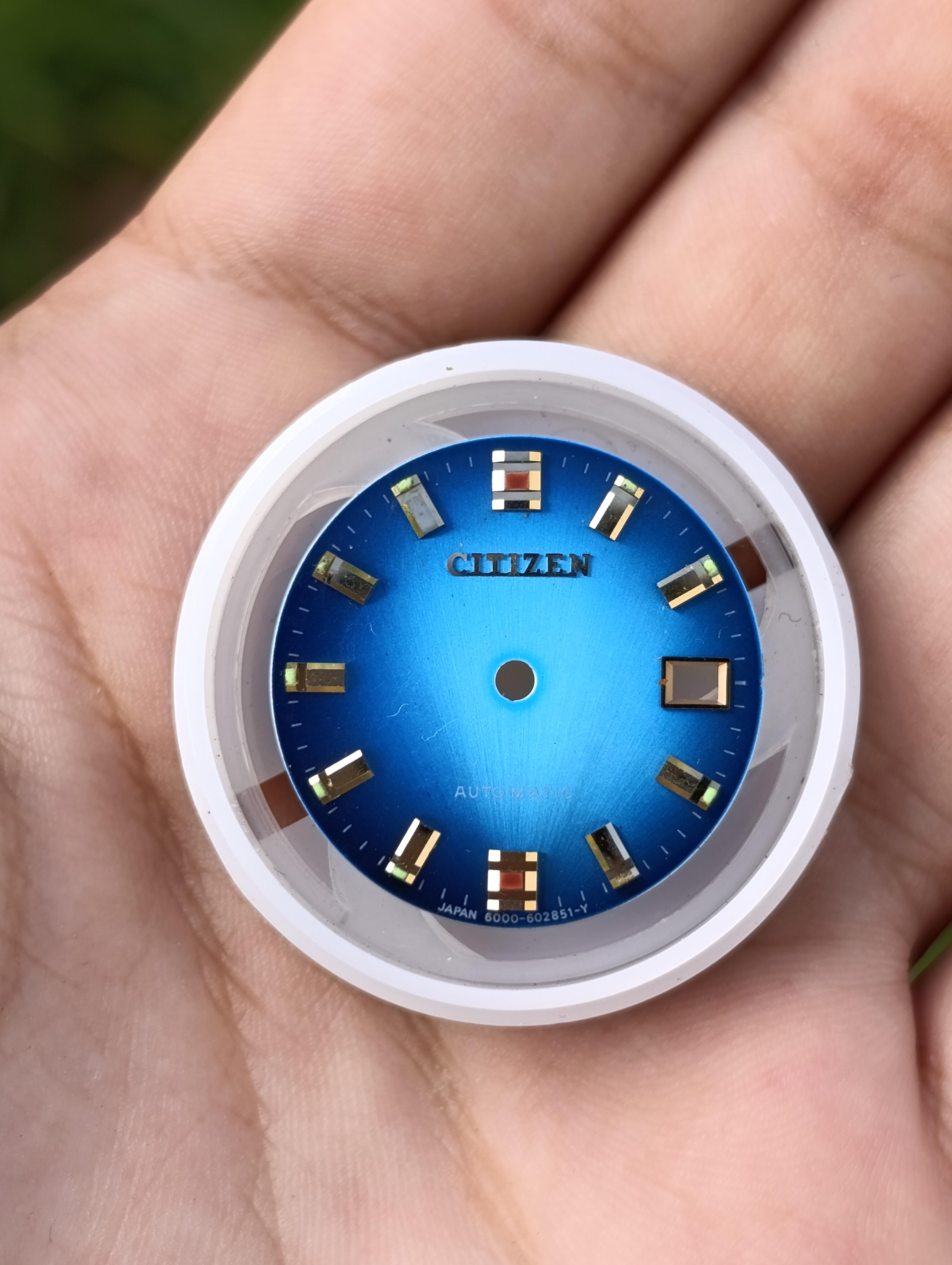 CADRAN MONTRE CITIZEN HOMME BLEU 25.5MM MODÈLE 60-0210Y JAMAIS UTILISÉ