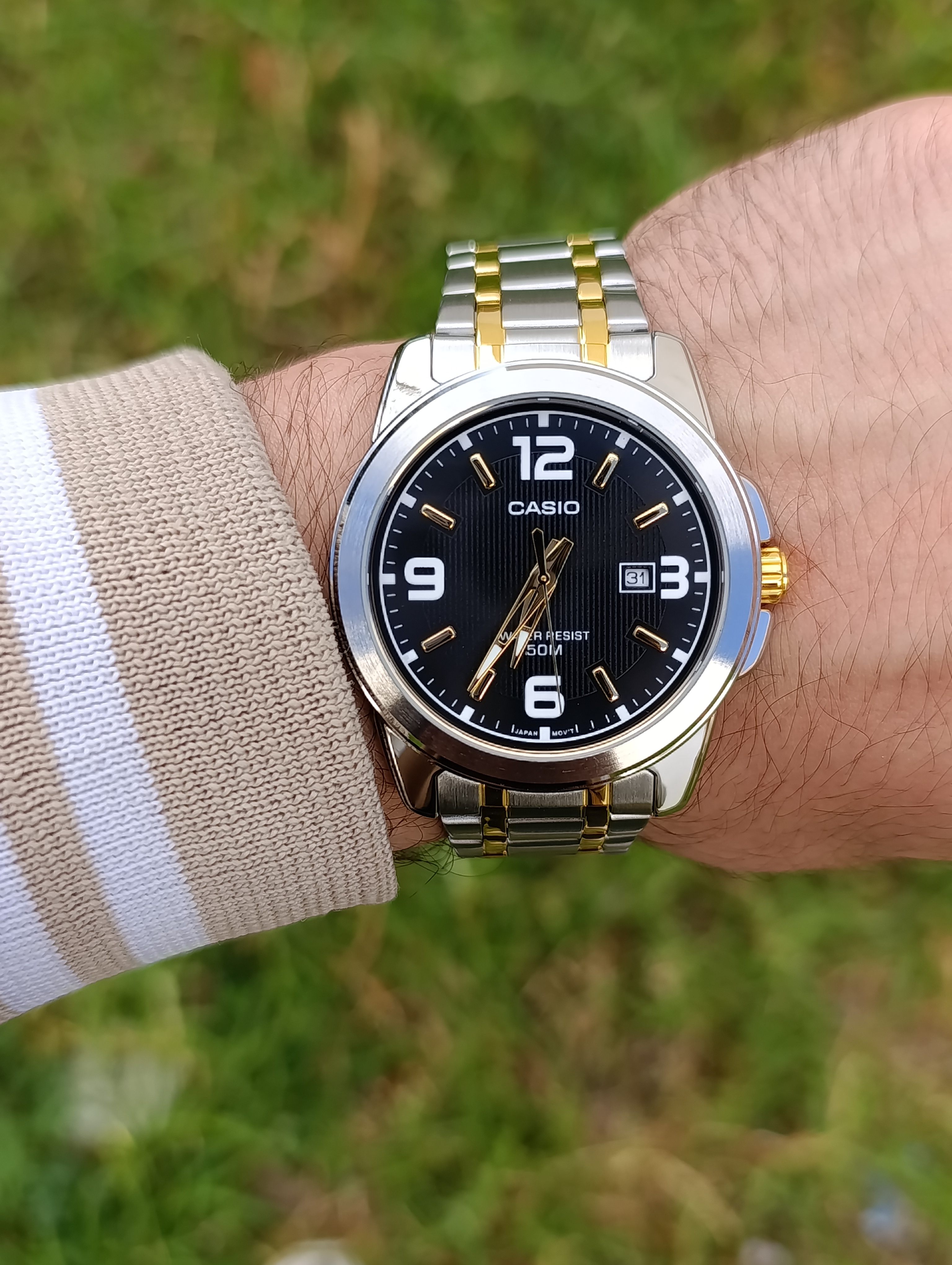 CASIO MTP-1314SG-1AVDF ORIGINAL HOMME NEUVE QUARTZ WR 50M BICOLORE STAINLESS STEEL