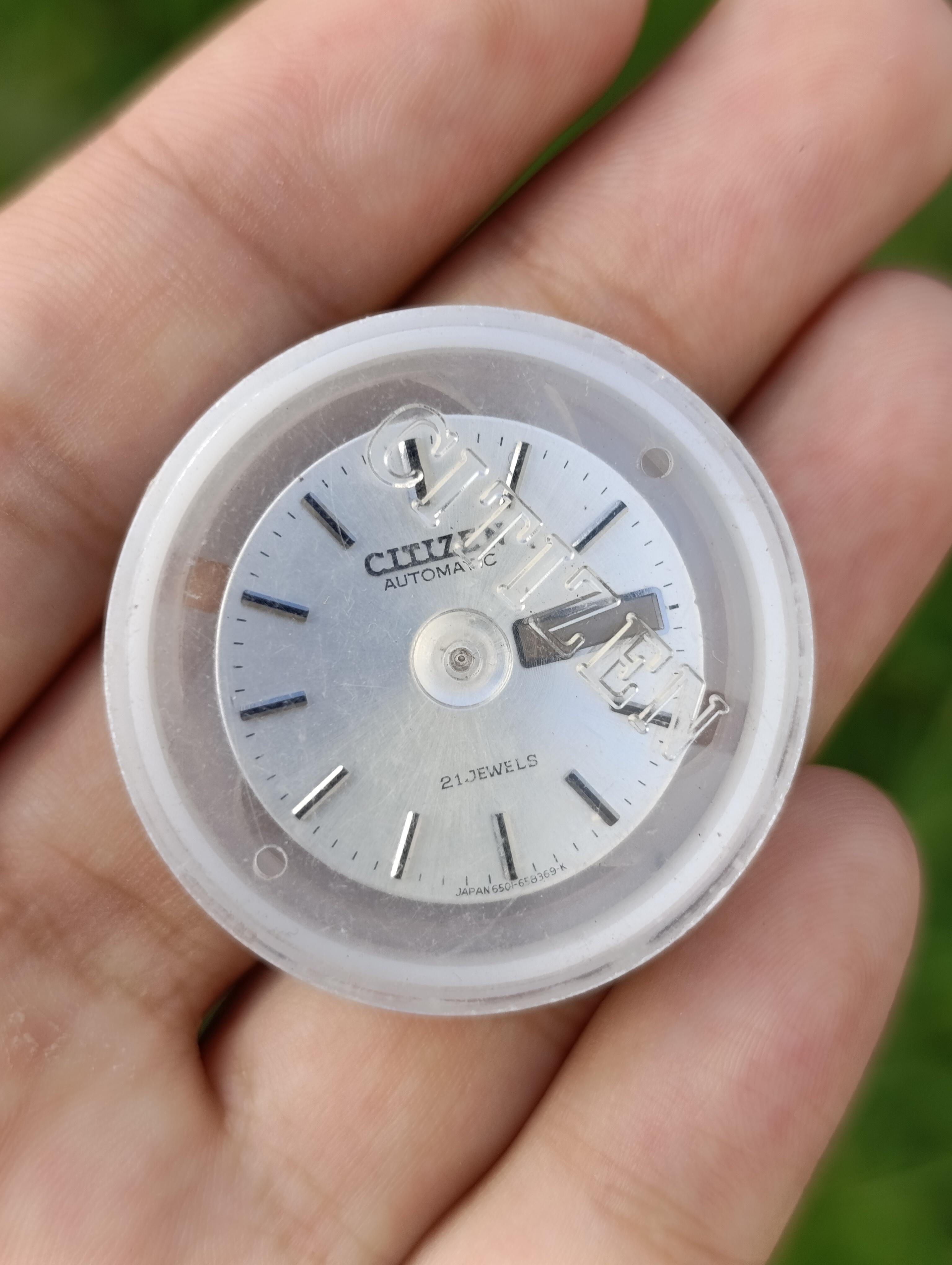CADRAN CITIZEN HOMME AUTOMATIQUE 21 JEWELS 25.5 MM SILVER JAMAIS UTILISÉ