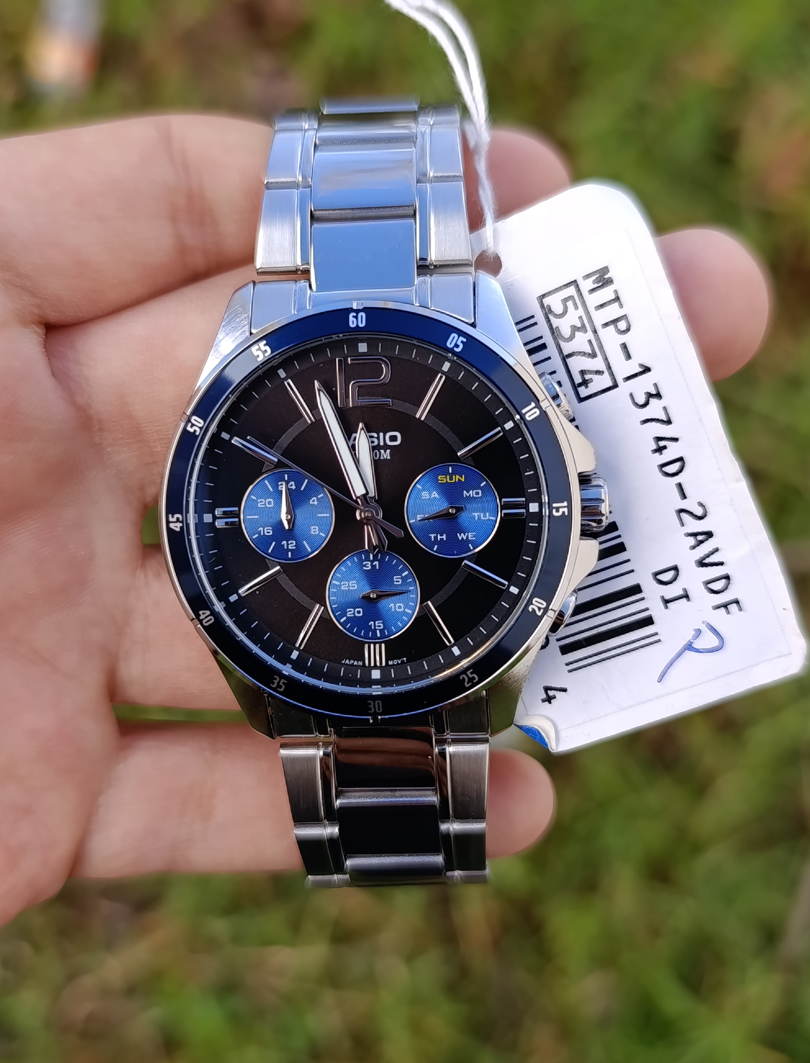 CASIO MTP-1374D-2AVDF  CHRONO ORIGINAL HOMME NEUVE QUARTZ WR 50M
