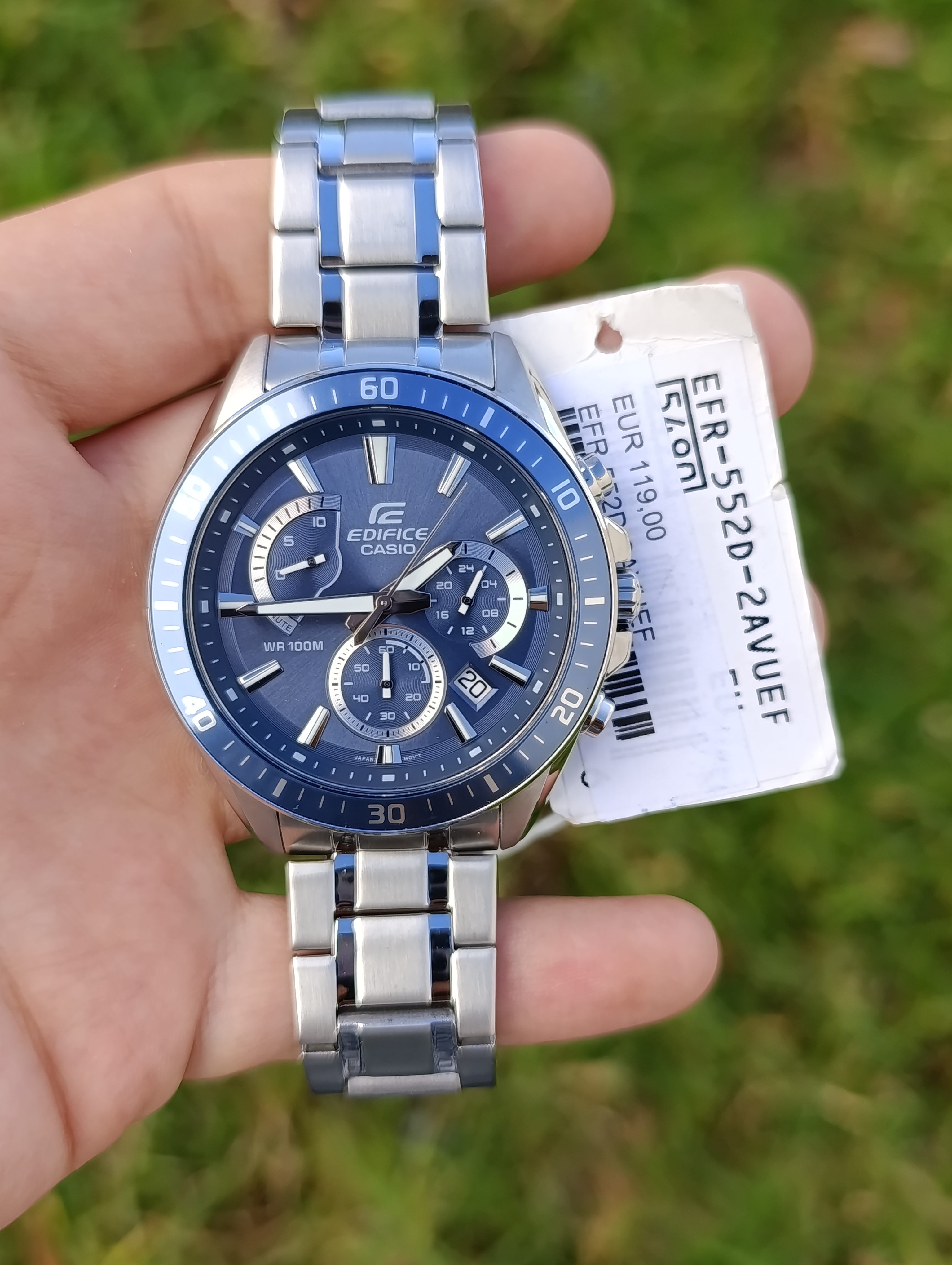 CASIO EDIFICE EFR-552D-2AVUEF  CHRONOGRAPH ORIGINAL HOMME NEUVE WR 100M