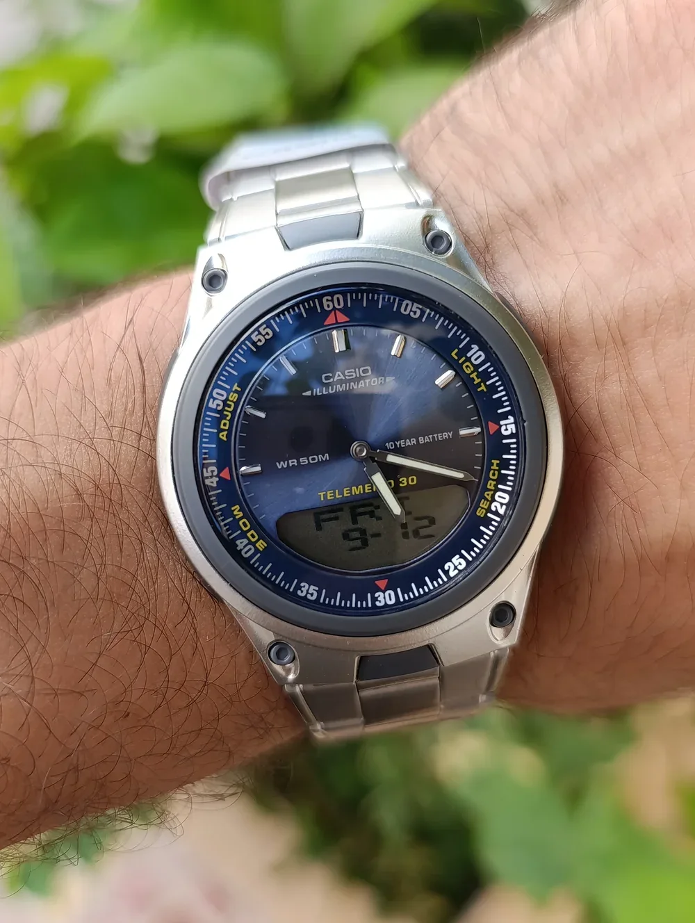 CASIO ILLUMINATOR AW-80D-2AVDF TELEMEMO 30 ORIGINAL HOMME NEUVE WR 50M STAILLESS STEEL