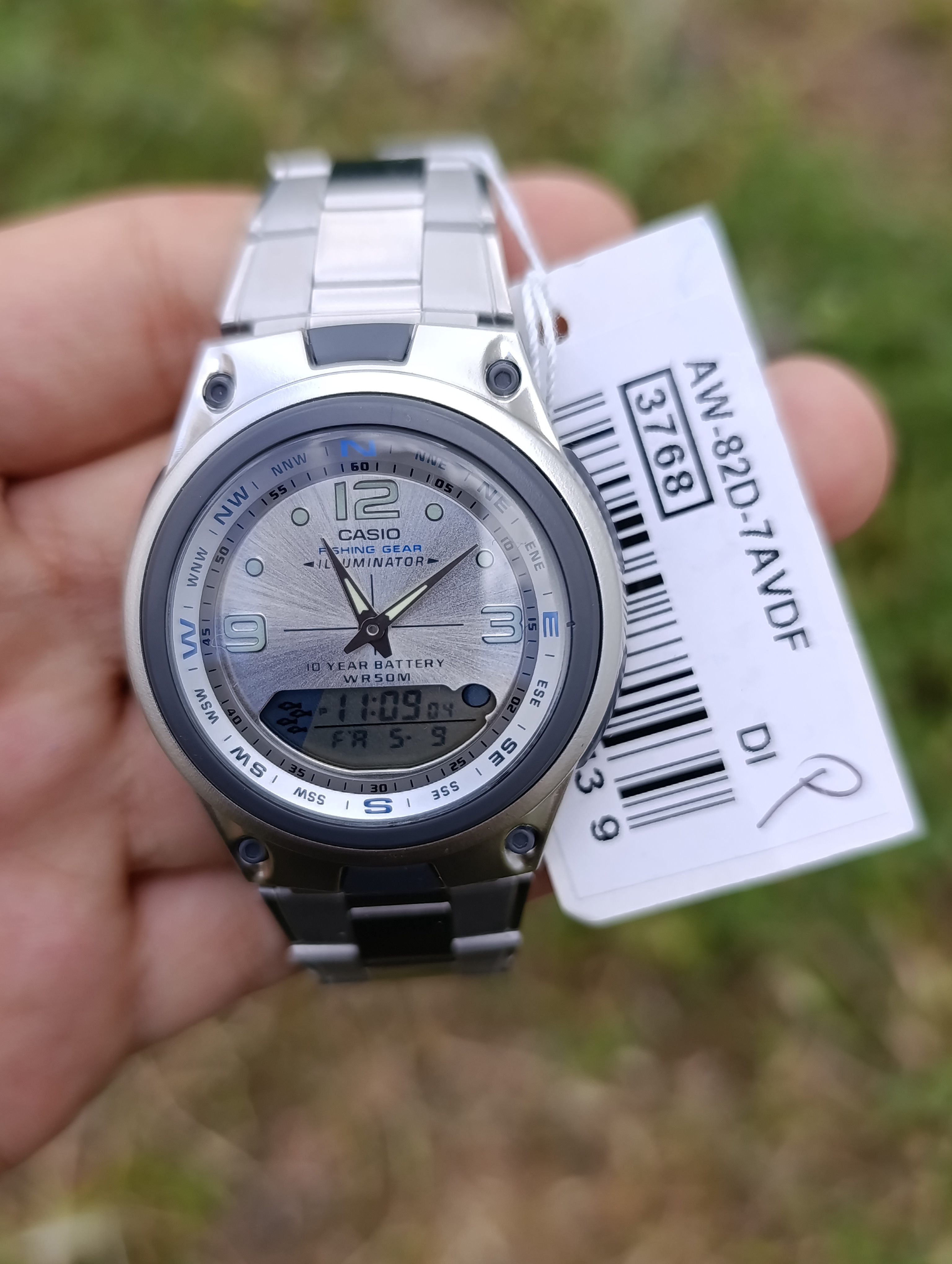 CASIO ILLUMINATOR AW-82D-7AVDF VERSION FISHING GEAR STAINLESS STEEL WR 50M