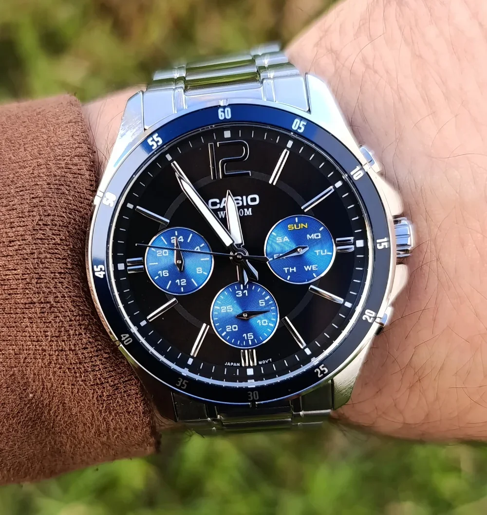 CASIO MTP-1374D-2AVDF  CHRONO ORIGINAL HOMME NEUVE QUARTZ WR 50M