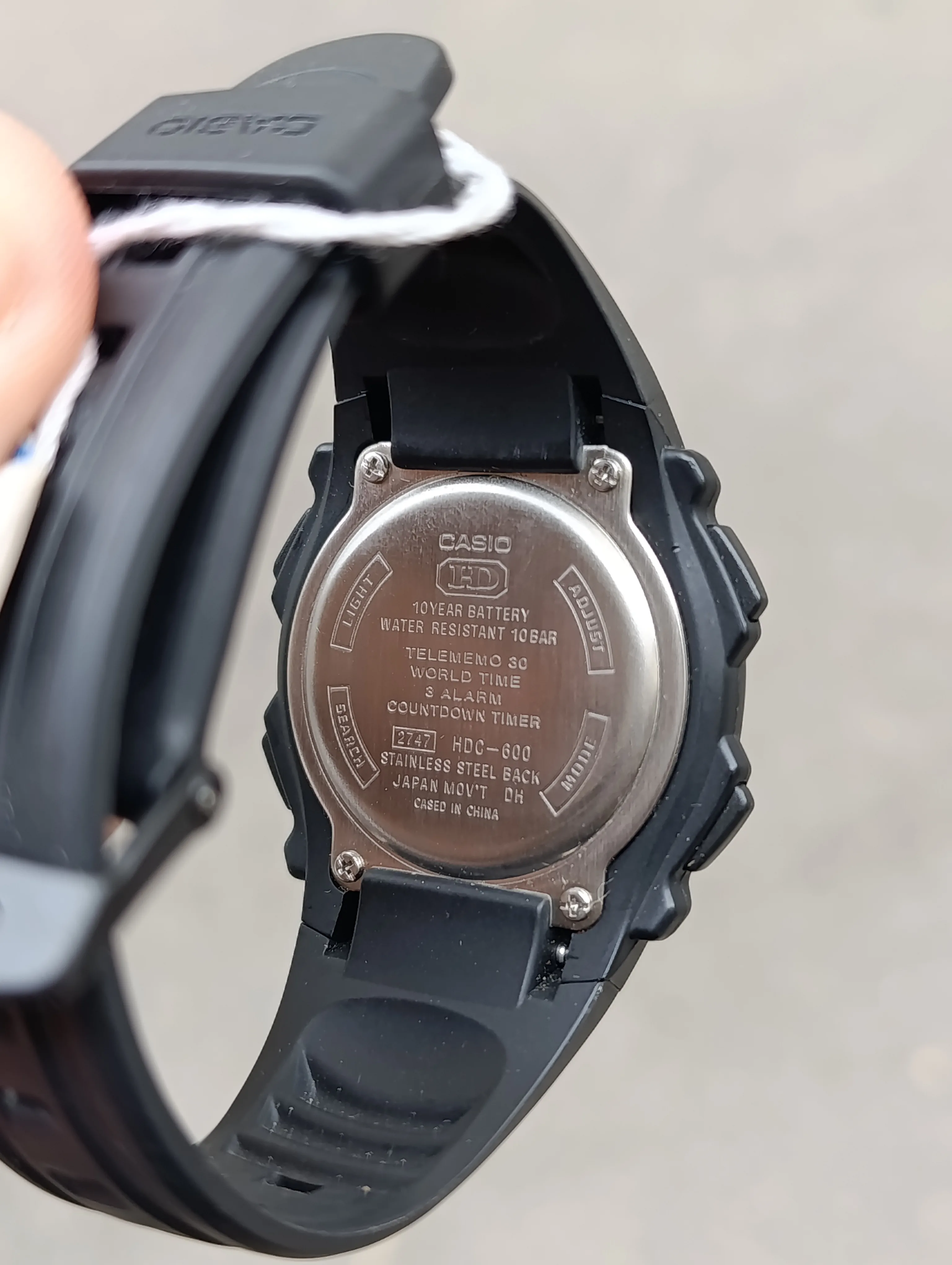CASIO HDC-600-4BVDF TELEMEMO 30 ORIGINALE HOMME NEUEV WATER RESISTANT 100M