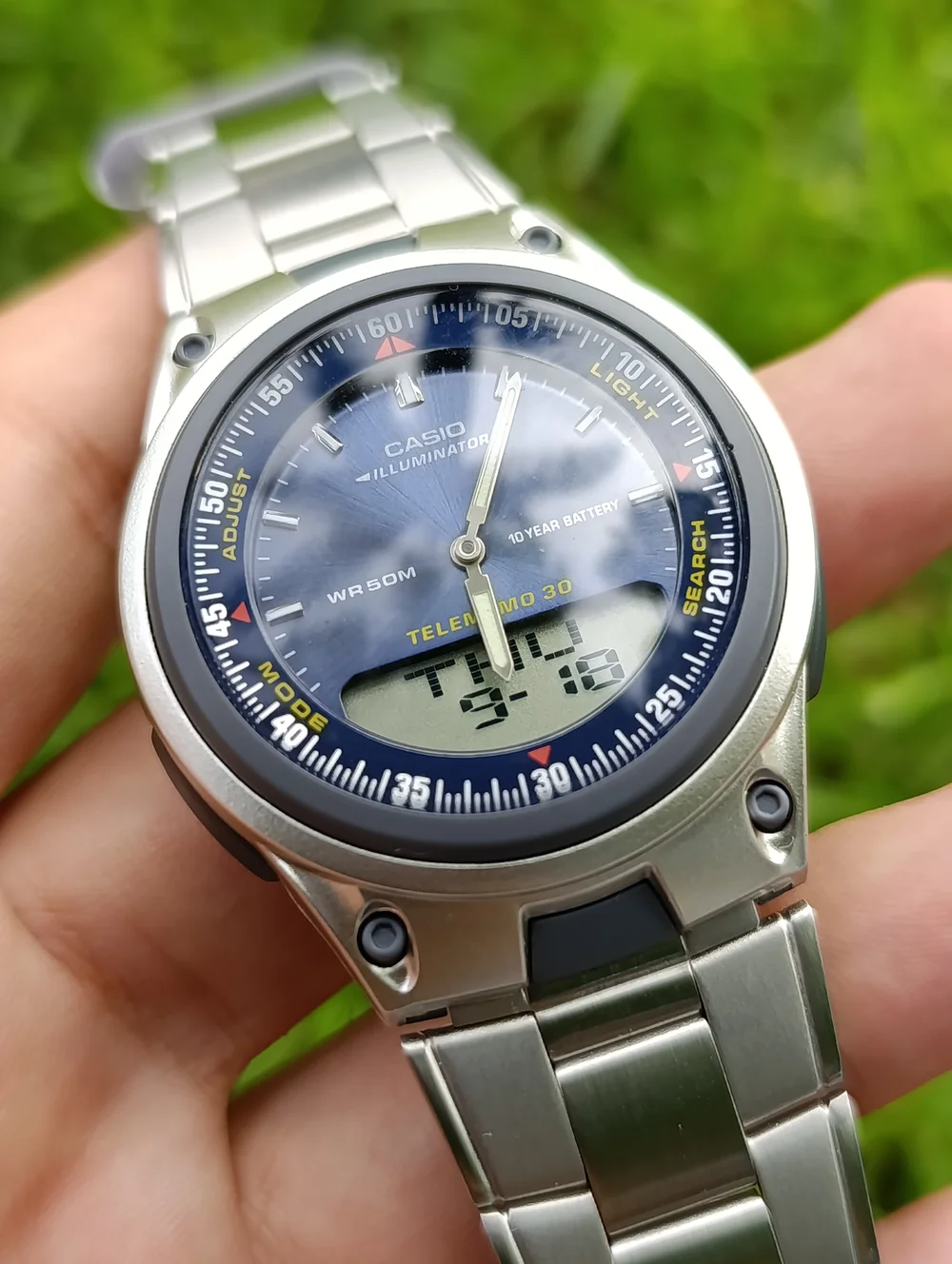 CASIO ILLUMINATOR AW-80D-2AVDF TELEMEMO 30 ORIGINAL HOMME NEUVE WR 50M STAILLESS STEEL