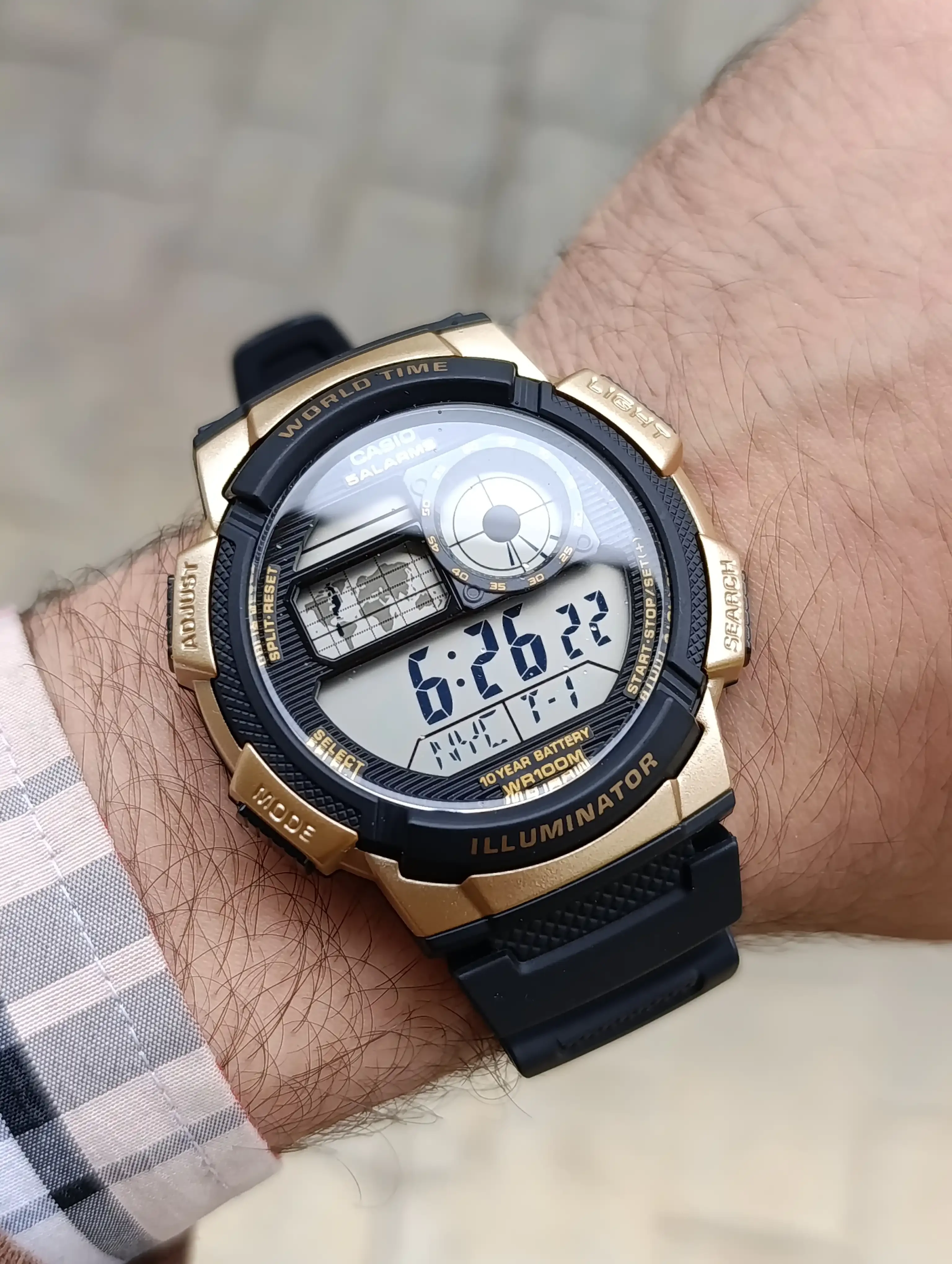 CASIO ILLUMINATOR  AE-1000W-1A3VDF ORIGINAL NEUVE HOMME WATER RESISTANT 100M