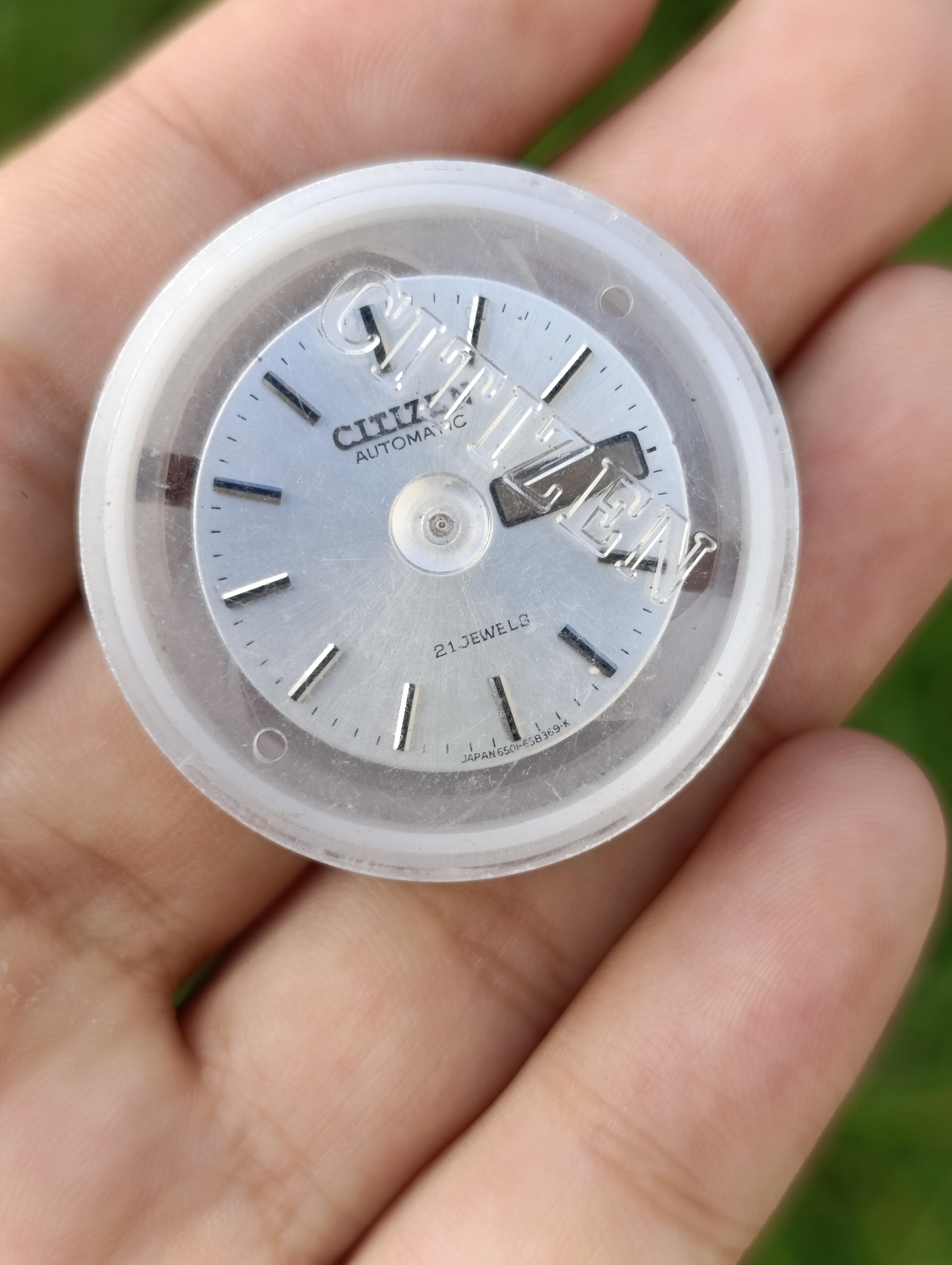 CADRAN CITIZEN HOMME AUTOMATIQUE 21 JEWELS 25.5 MM SILVER JAMAIS UTILISÉ