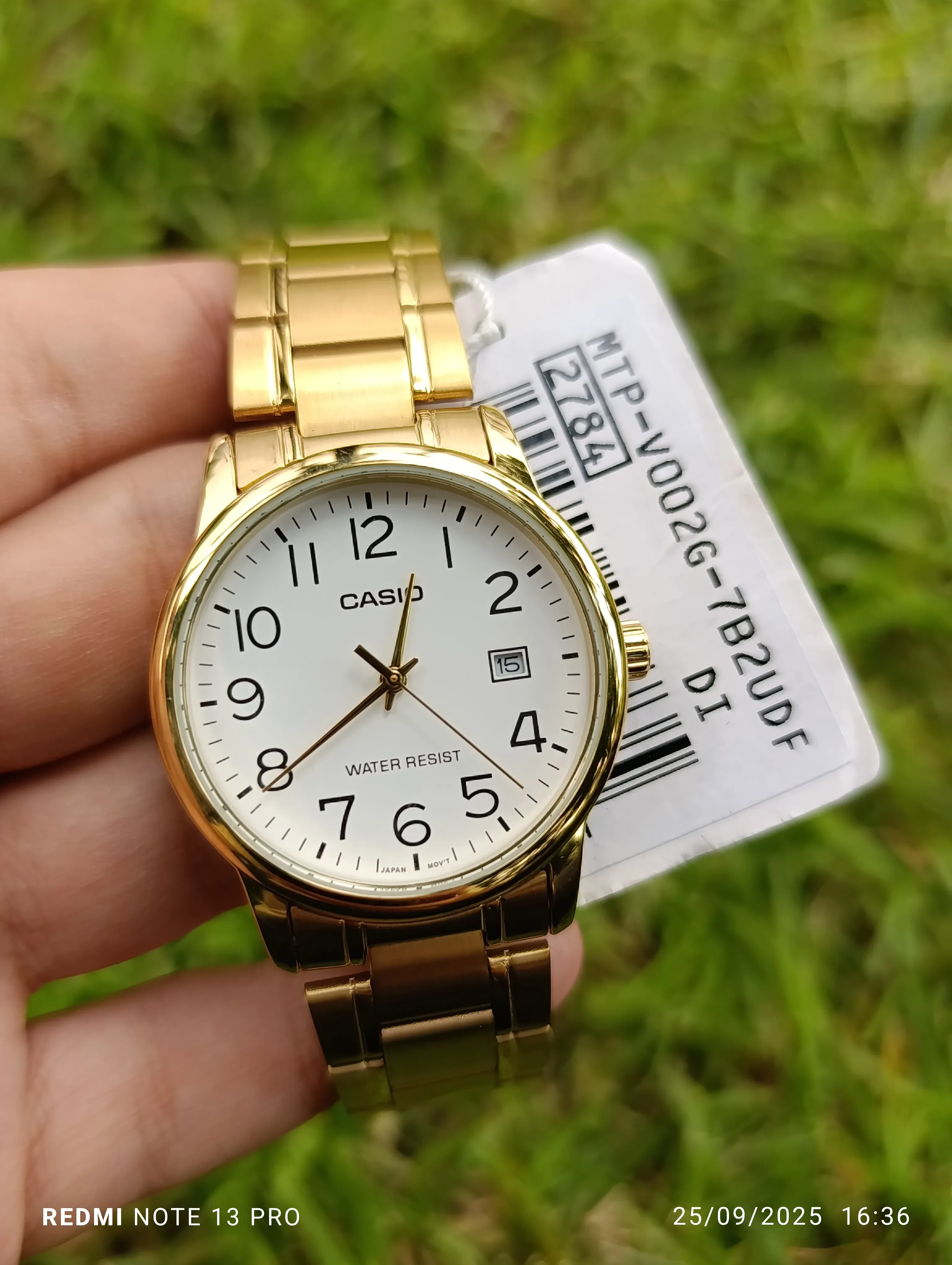 CASIO MTP-V002G-7B2UDF ORIGINAL HOMME NEUVE WATER RESISITANT STAINLESS STEEL