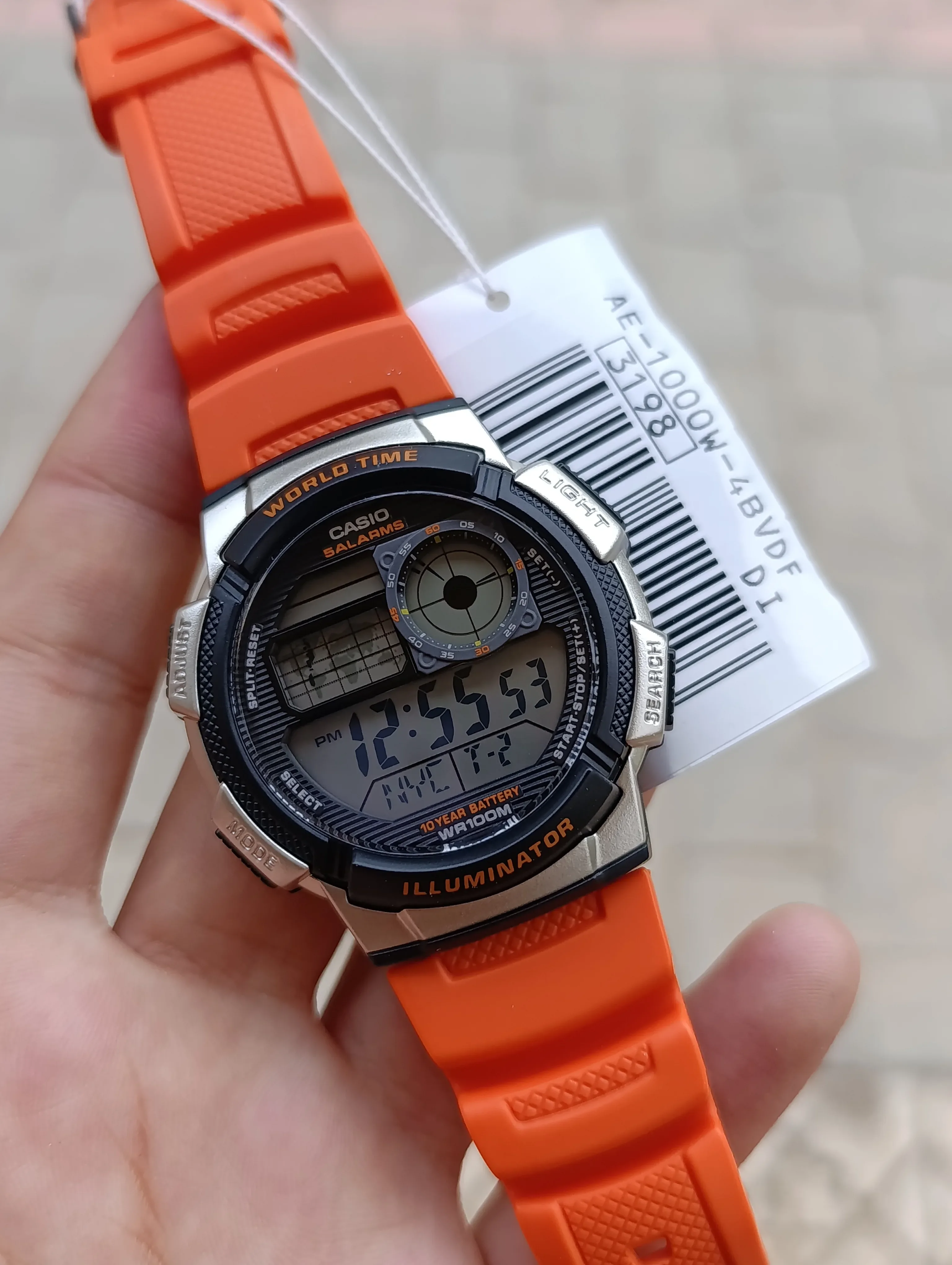 CASIO ILLUMINATOR  AE-1000W-4BVDF ORIGINAL NEUVE HOMME WATER RESISTANT 100M