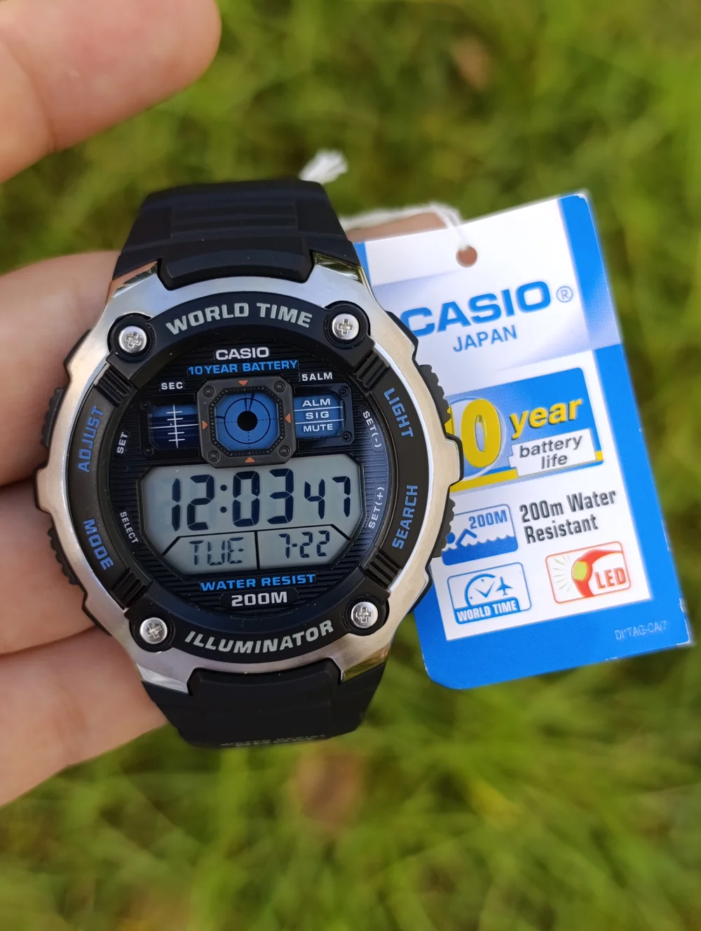 CASIO AE-2000W-1AVDF ILLUMINATOR  ORIGINAL HOMME WATER RESISTANT 200M
