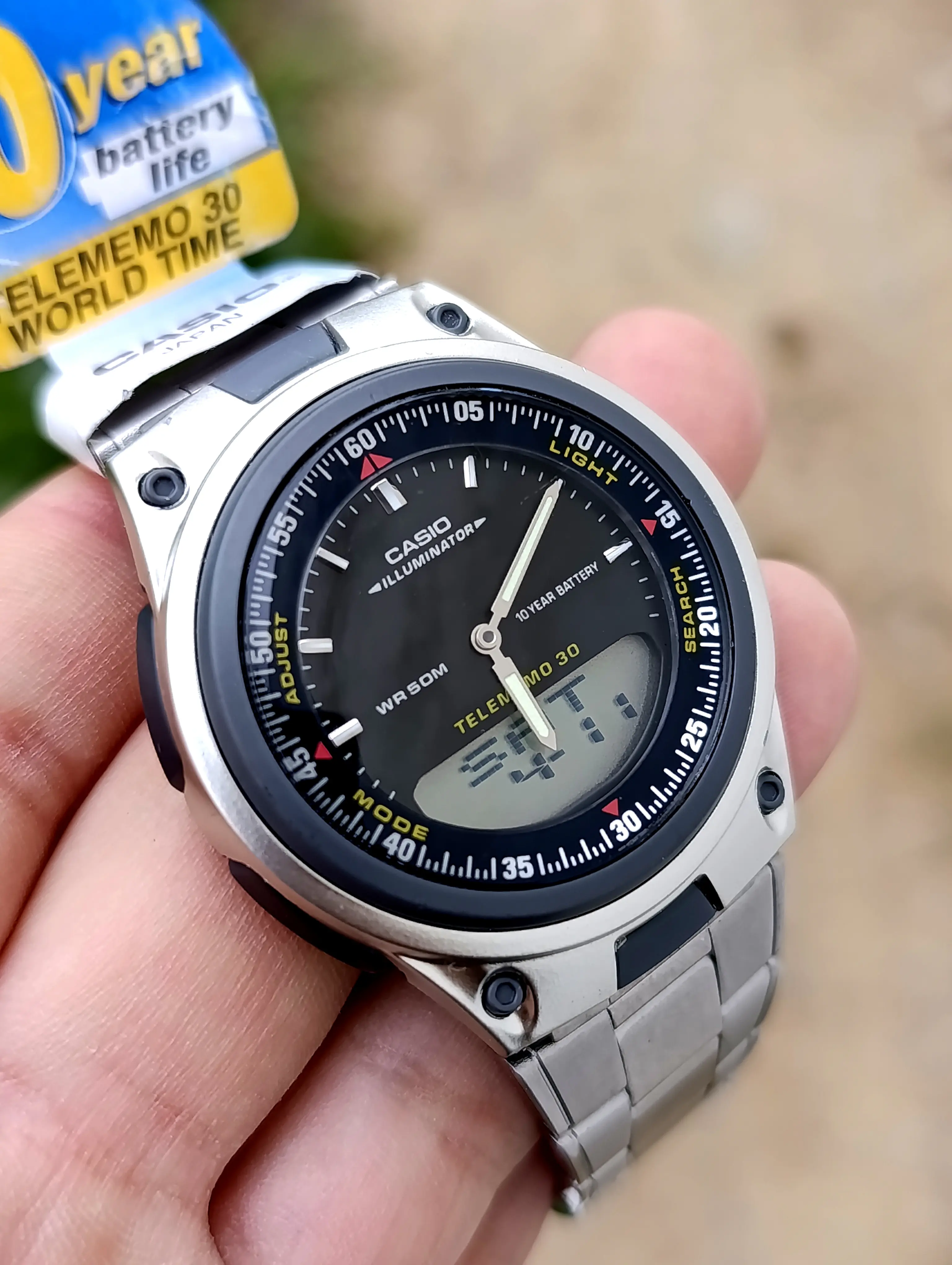 CASIO AW-80D-1AVDF ORIGINALE HOMME ANALOGIQUE & DIGITALE WR 50M