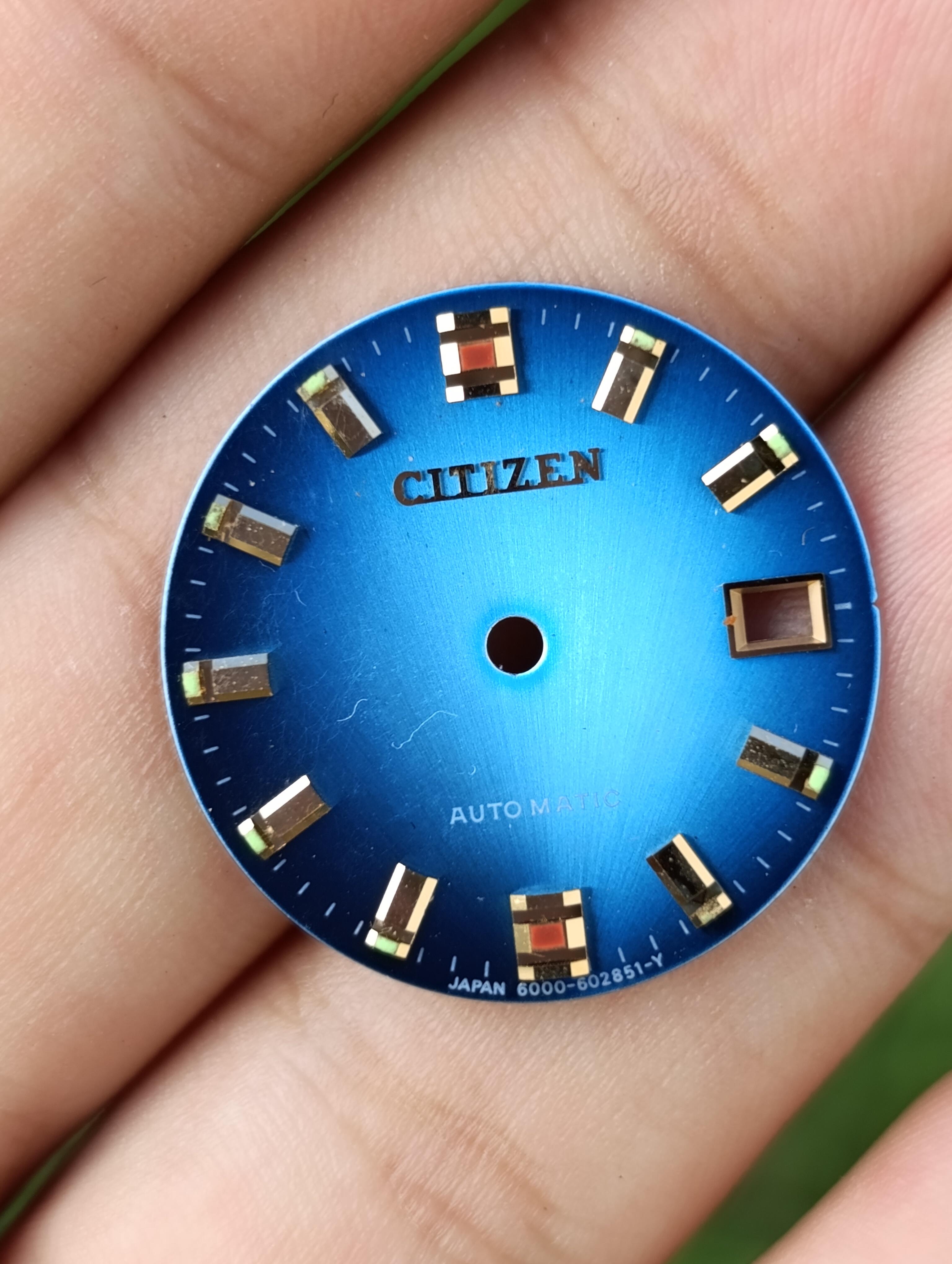 CADRAN MONTRE CITIZEN HOMME BLEU 25.5MM MODÈLE 60-0210Y JAMAIS UTILISÉ