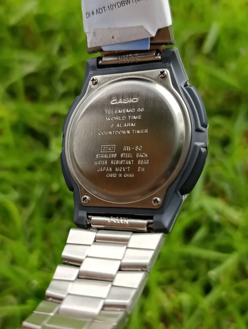 CASIO ILLUMINATOR AW-80D-2AVDF TELEMEMO 30 ORIGINAL HOMME NEUVE WR 50M STAILLESS STEEL