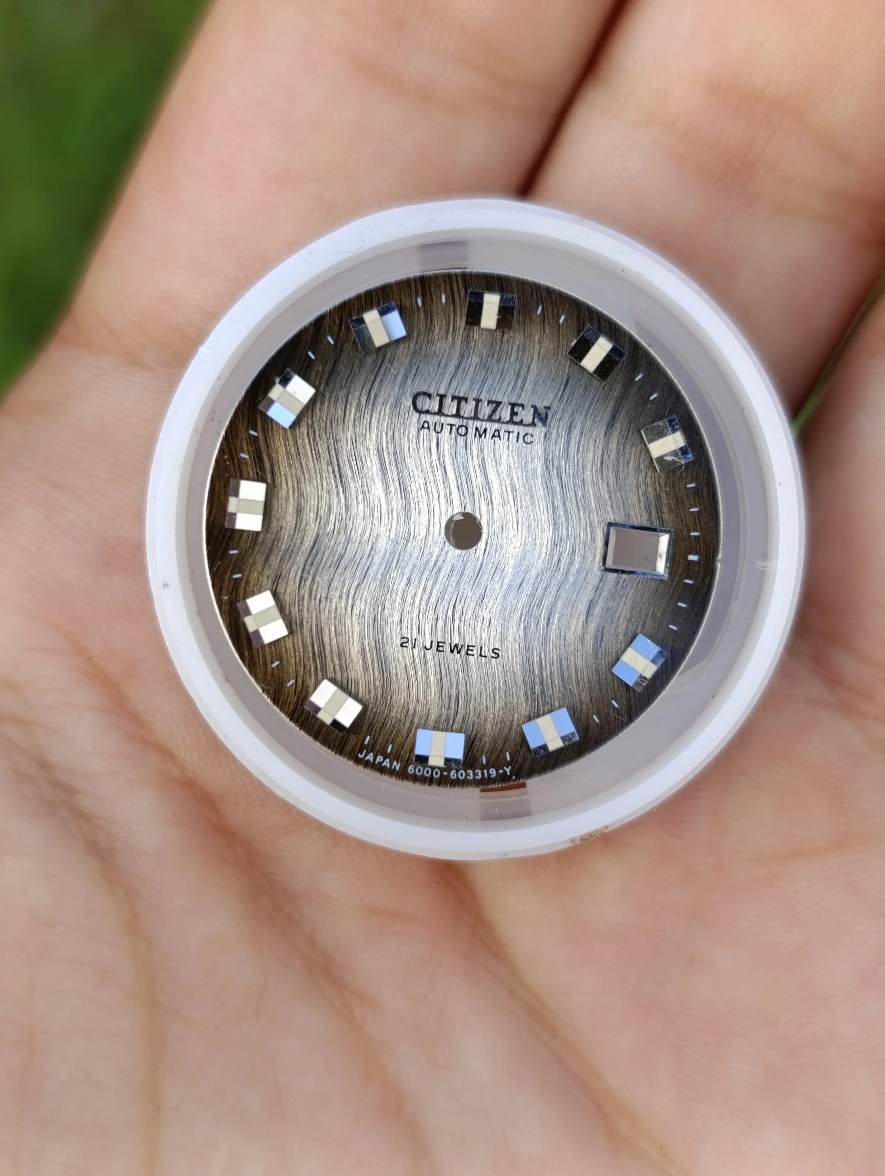 CADRAN POUR MONTRE CITIZEN HOMME MÉTALLIQUE 27.5 MM NEUF JAMAIS UTILISÉ MARON