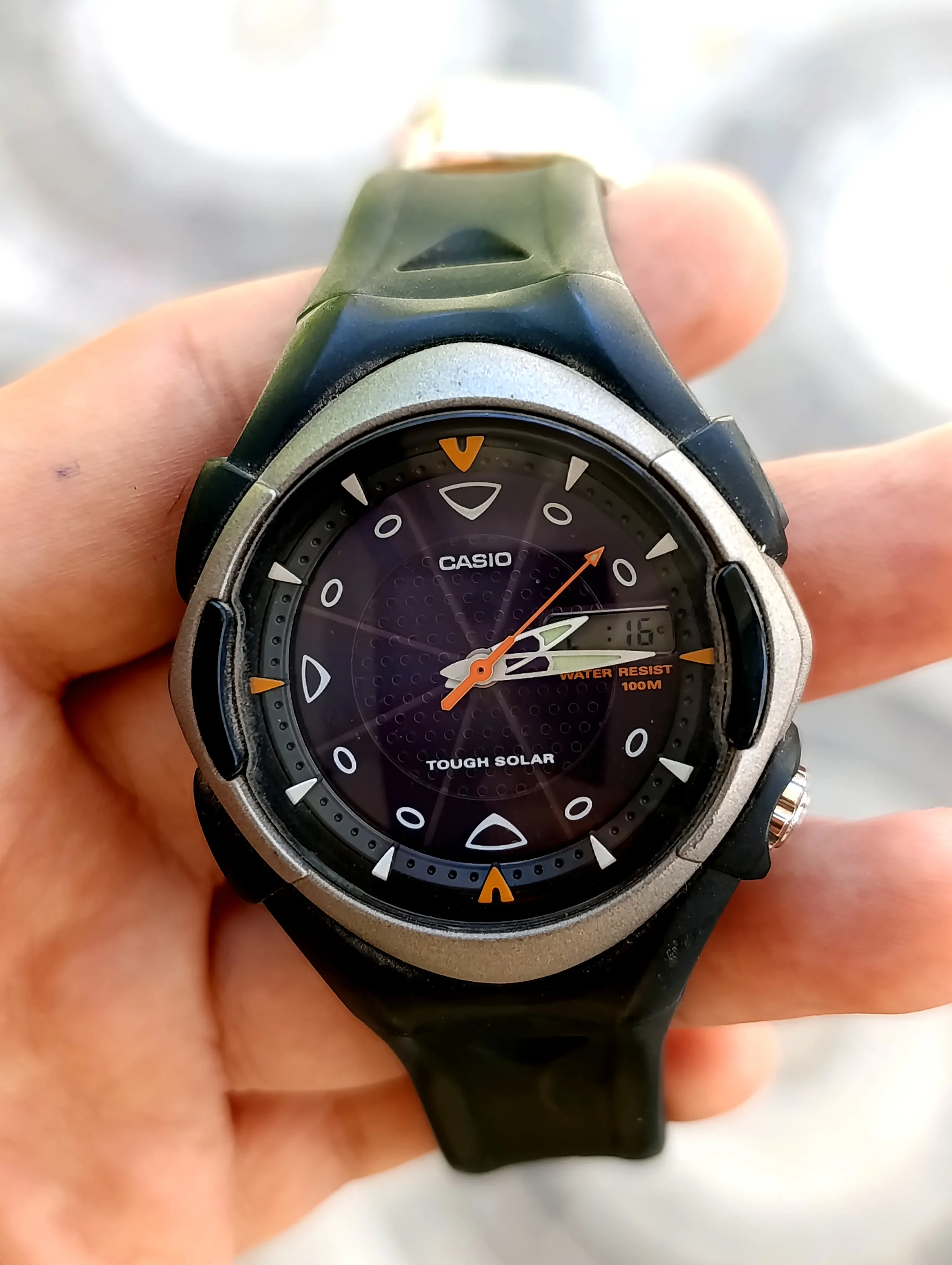 CASIO MDA-S11HC-3EVDF TOUGH SOLAR ALIMENTATION SOALIRE WATER RESISTANT 100M