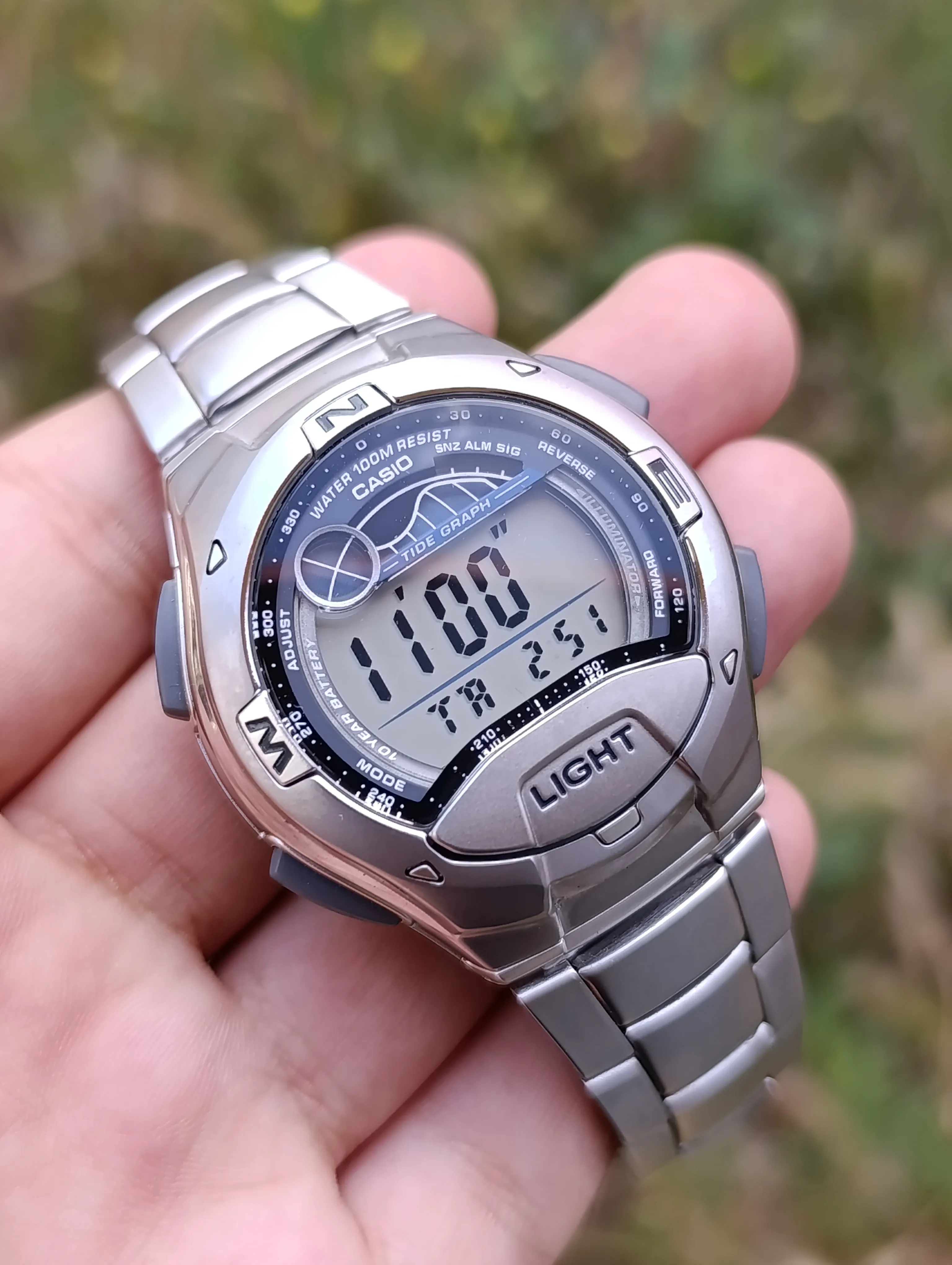 CASIO TIDE GRAPH W-753-1AVDF ORIGINAL NEUVE HOMME WATER RESISTANT 100M