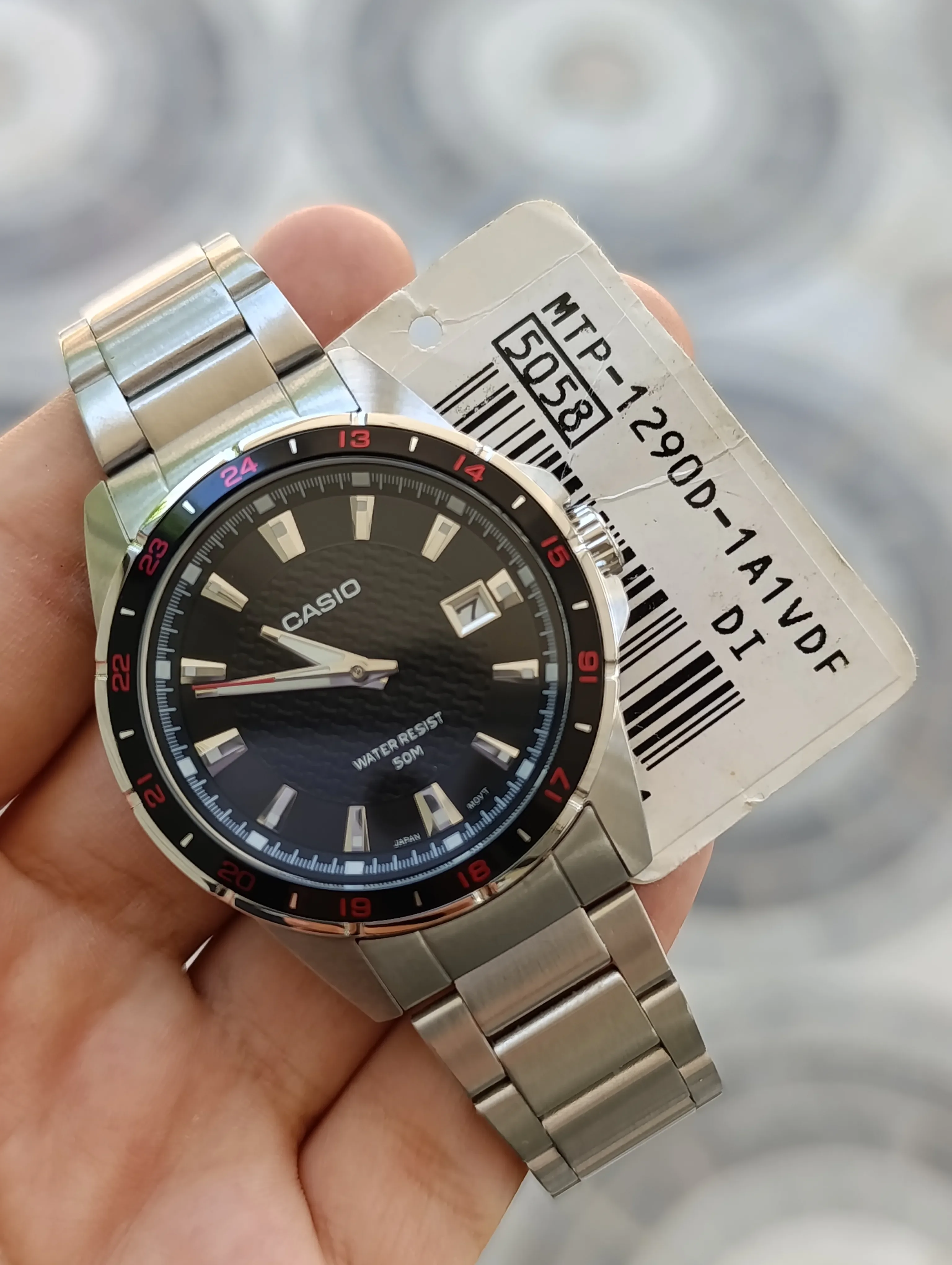 CASIO MTP-1290D-1A1DF ORIGINAL HOMME NEUVE QUARTZ WATER RESISTANT 50M