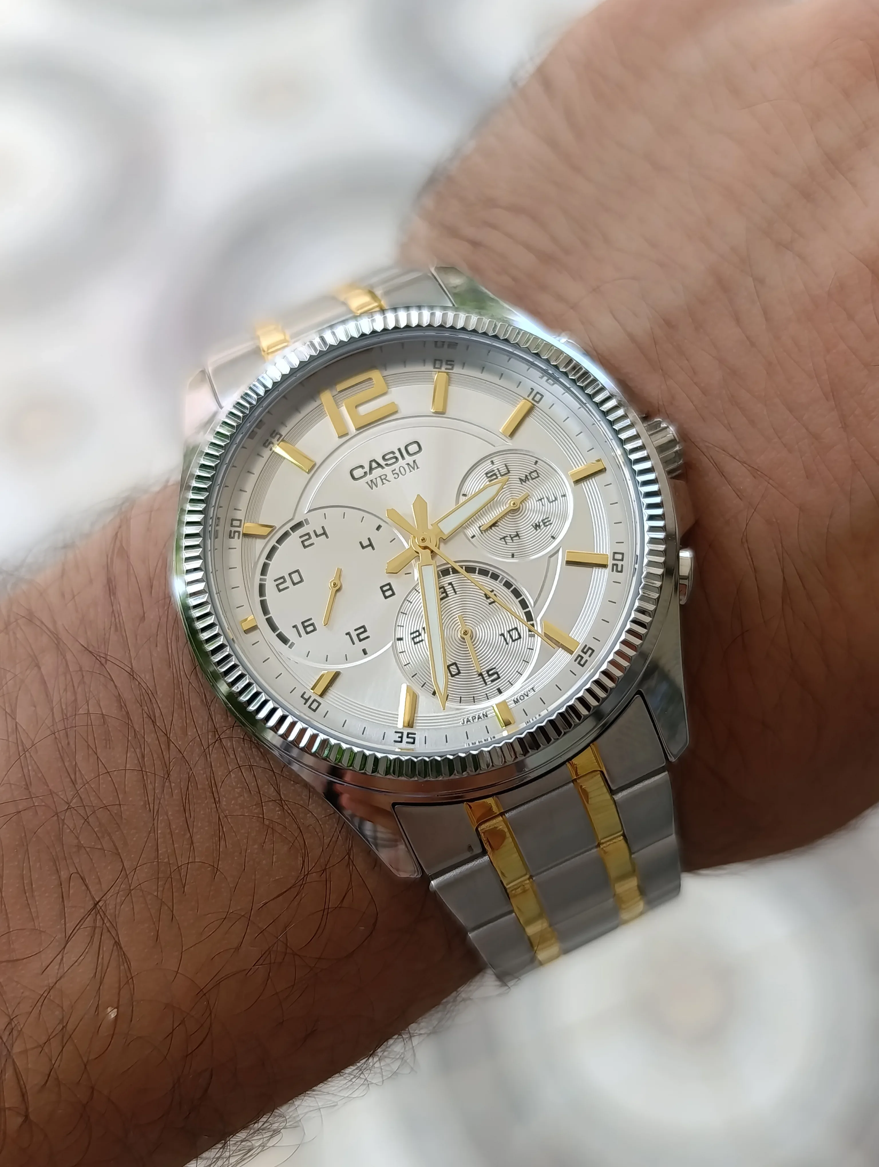CASIO MTP-E305SG-9AVDF MULTIFONCTION ORIGINAL NEUVE WATER RESISTANT 50M