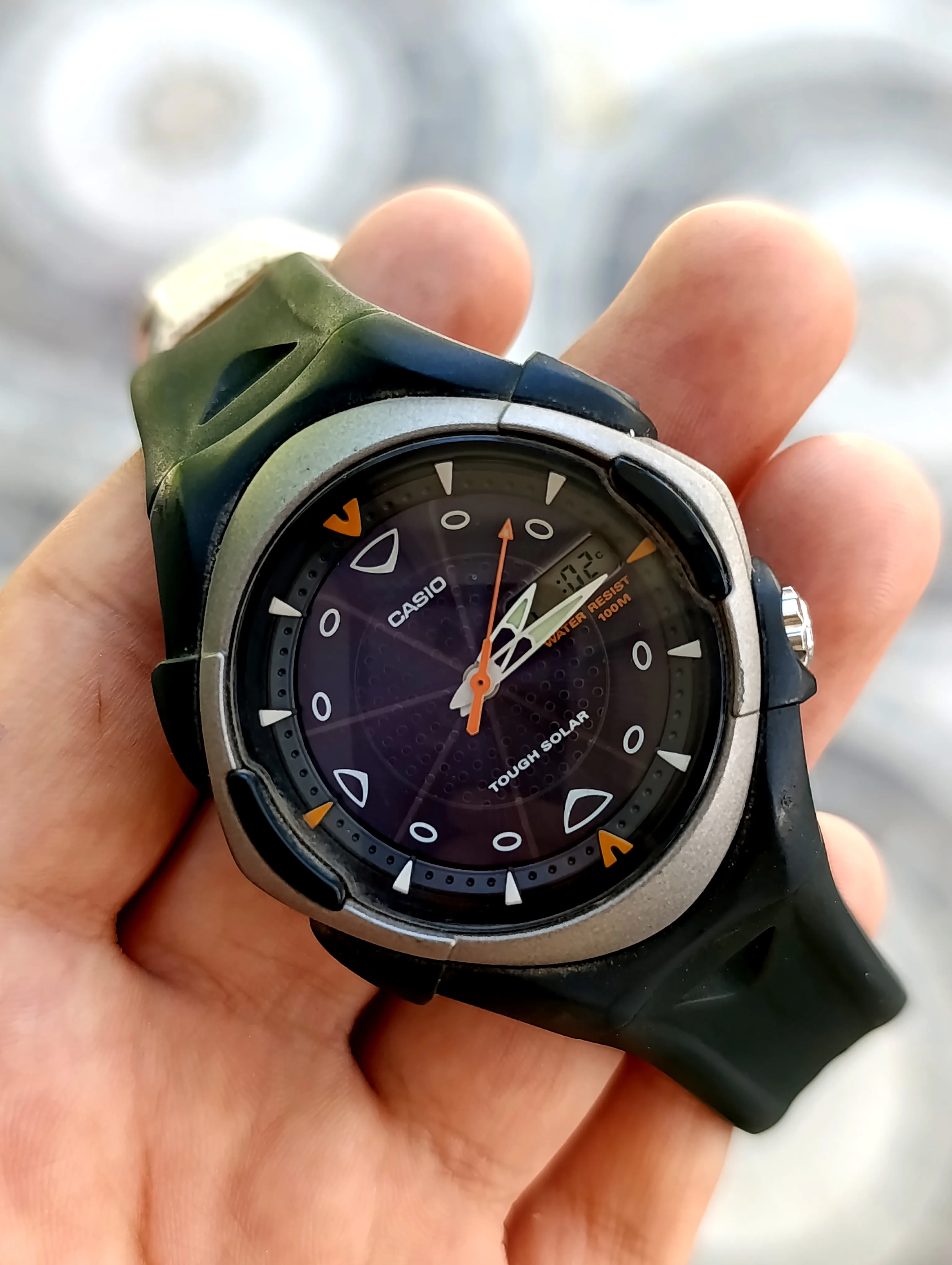 CASIO MDA-S11HC-3EVDF TOUGH SOLAR ALIMENTATION SOALIRE WATER RESISTANT 100M