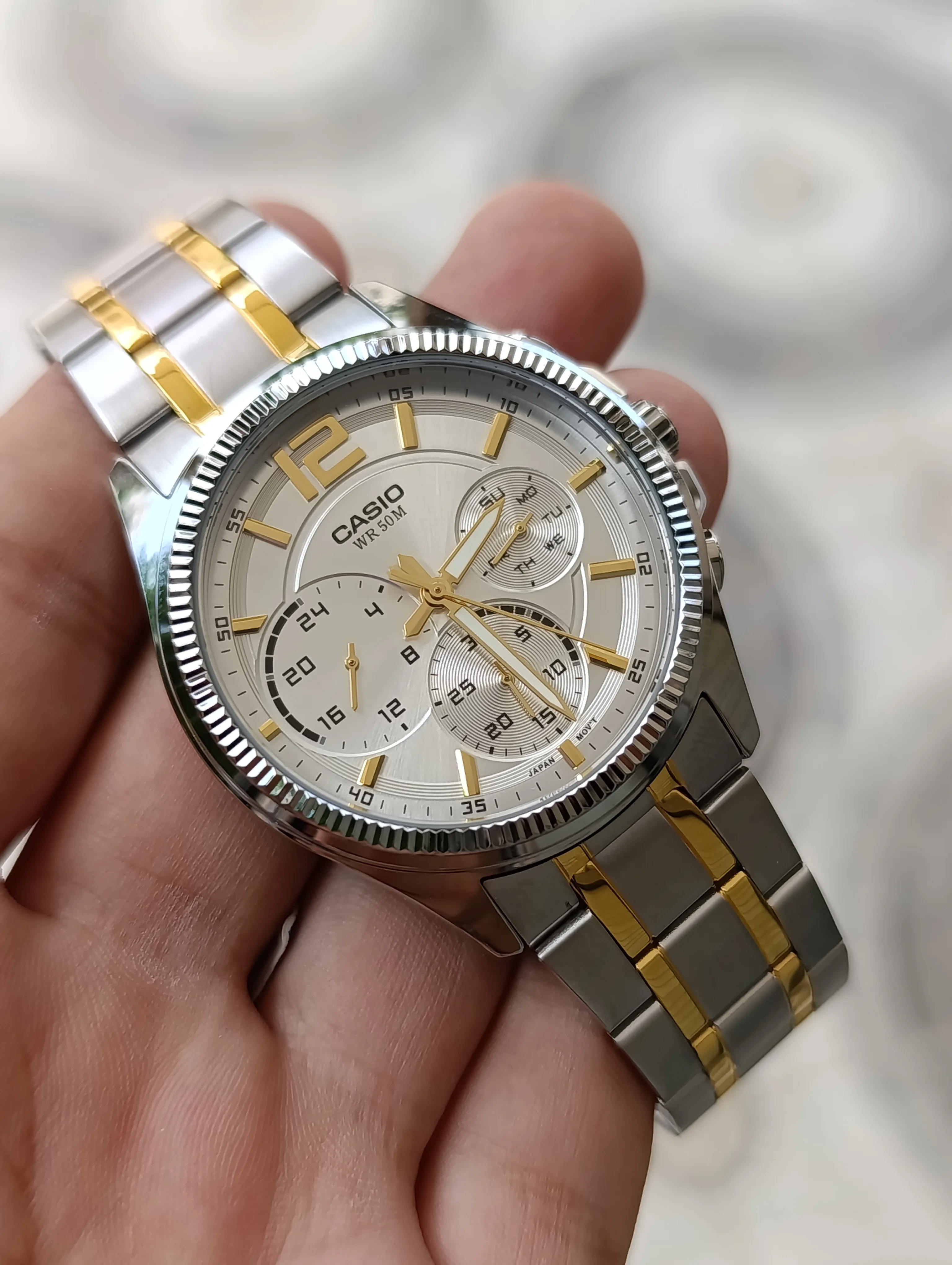 CASIO MTP-E305SG-9AVDF MULTIFONCTION ORIGINAL NEUVE WATER RESISTANT 50M