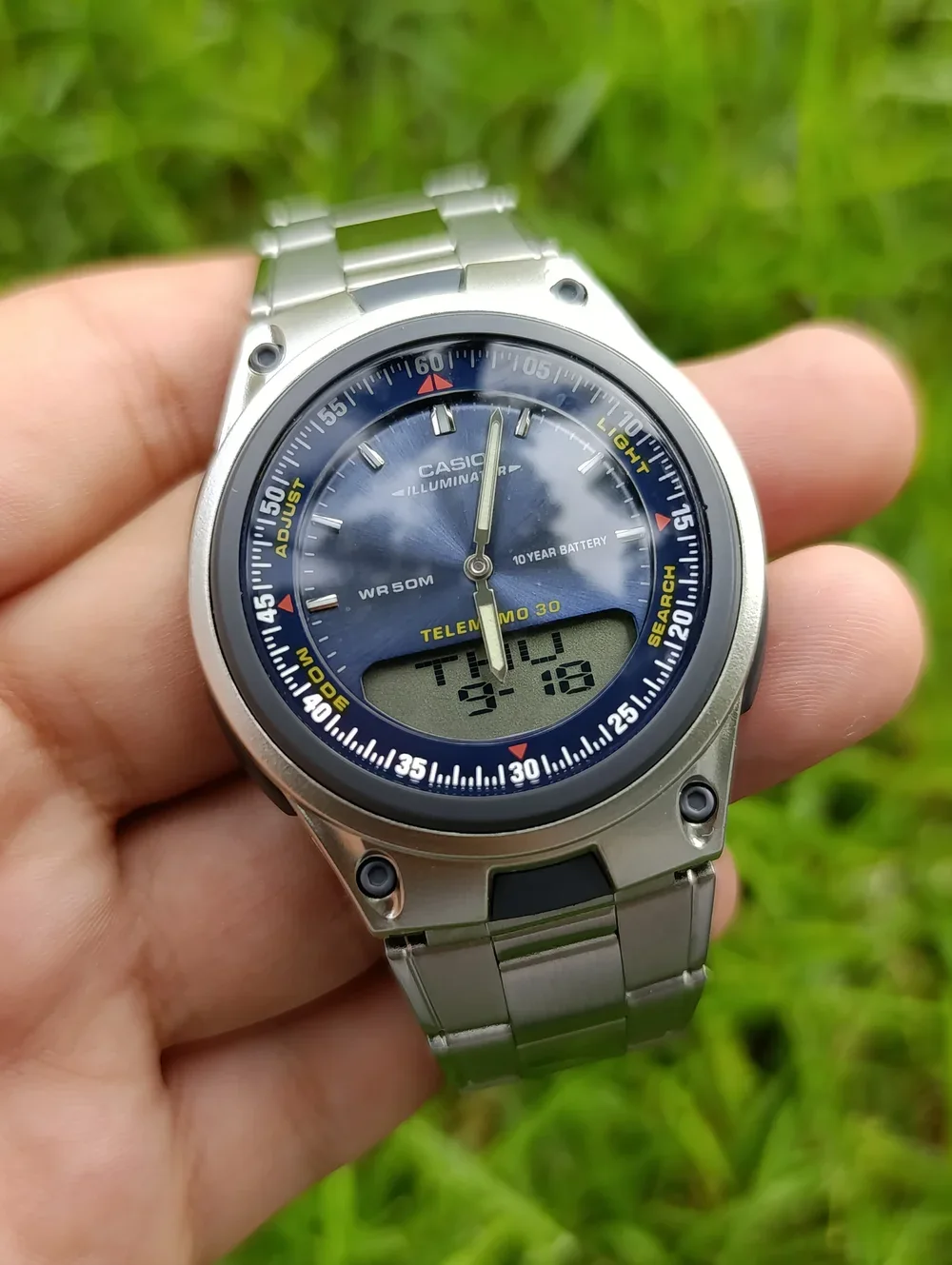CASIO ILLUMINATOR AW-80D-2AVDF TELEMEMO 30 ORIGINAL HOMME NEUVE WR 50M STAILLESS STEEL