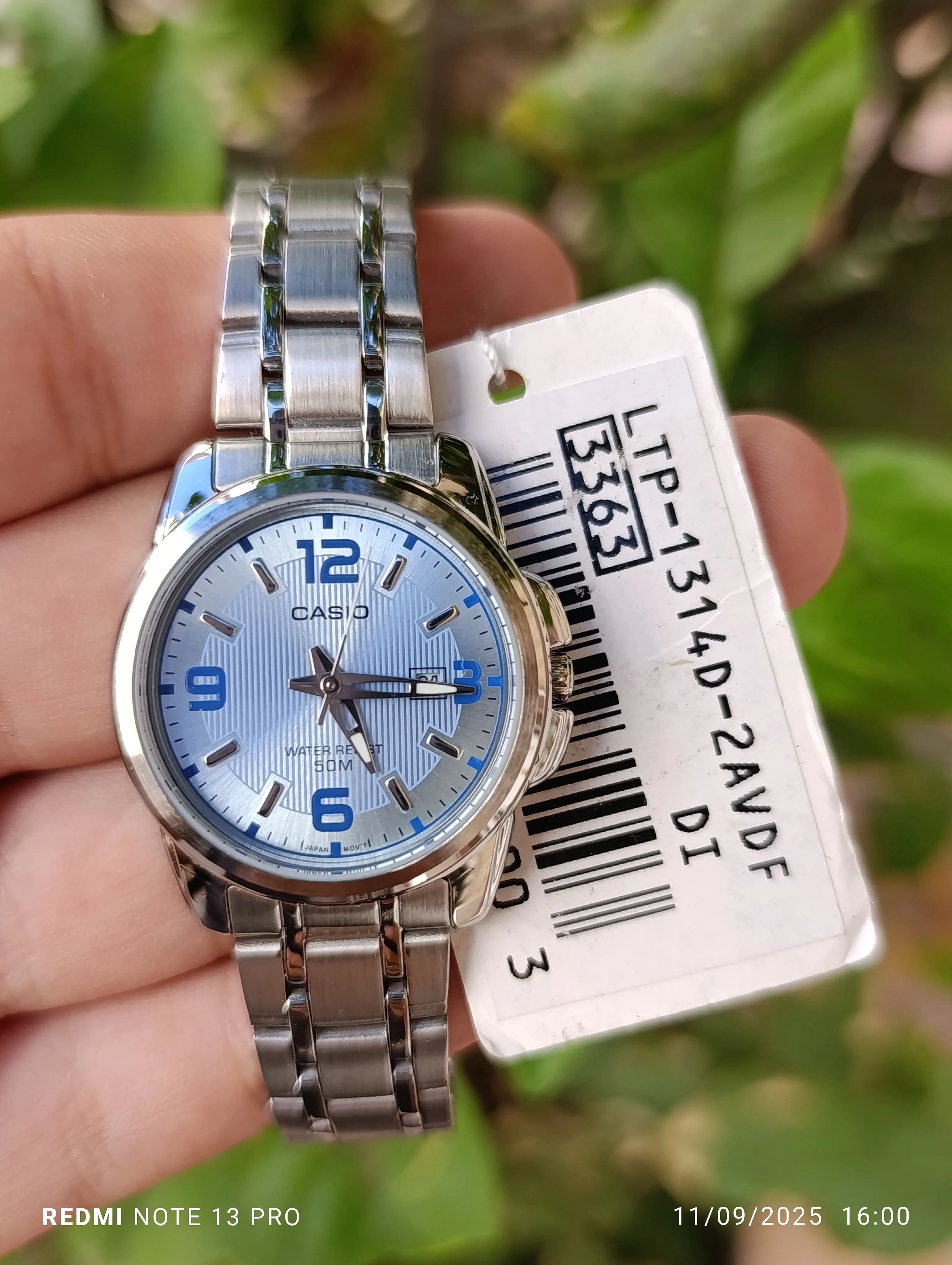 CASIO  FEMME LTP-1314D-2AVDF ORIGINAL NEUVE QUARTZ WATER RESISITANT