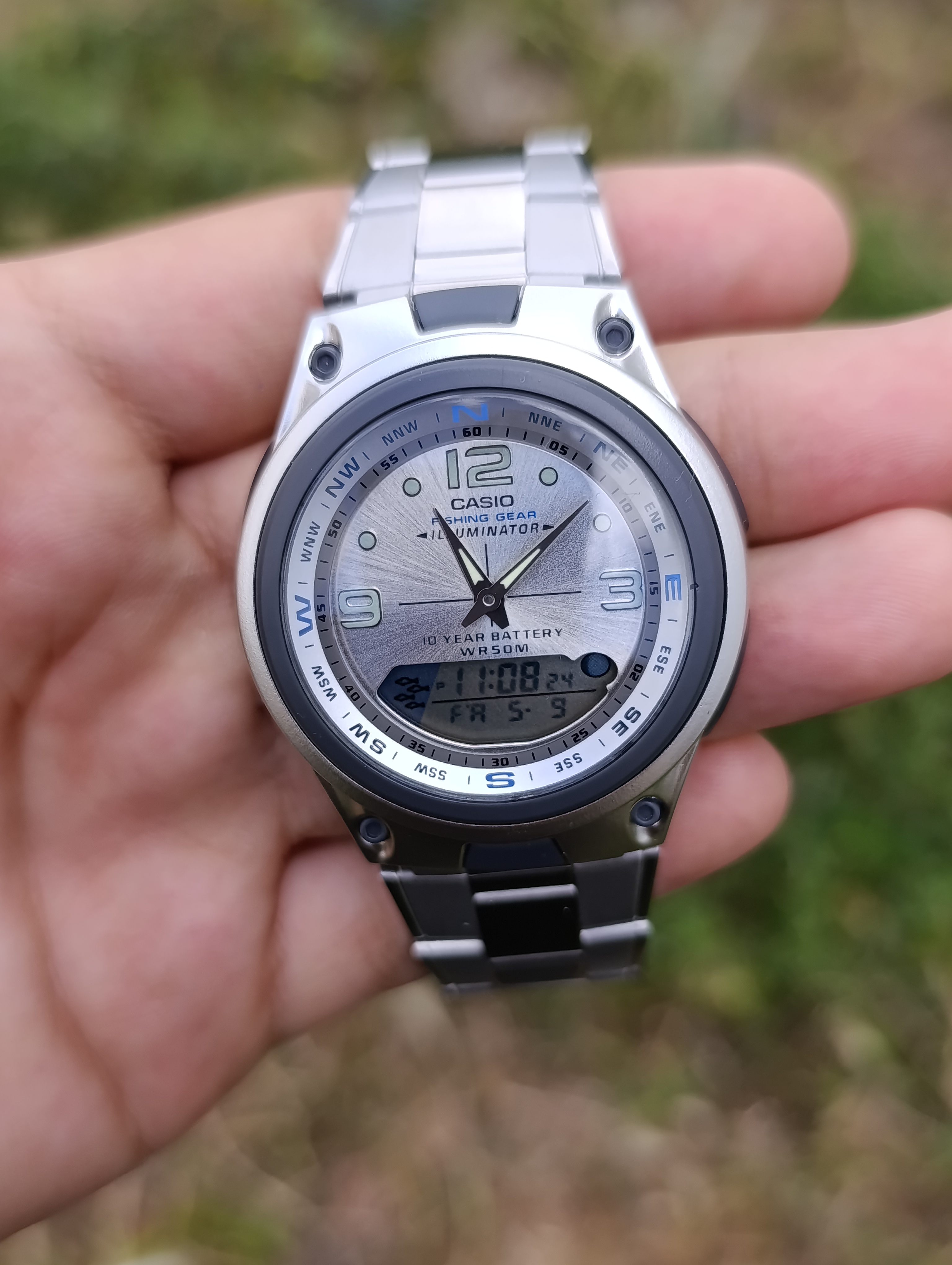 CASIO ILLUMINATOR AW-82D-7AVDF VERSION FISHING GEAR STAINLESS STEEL WR 50M
