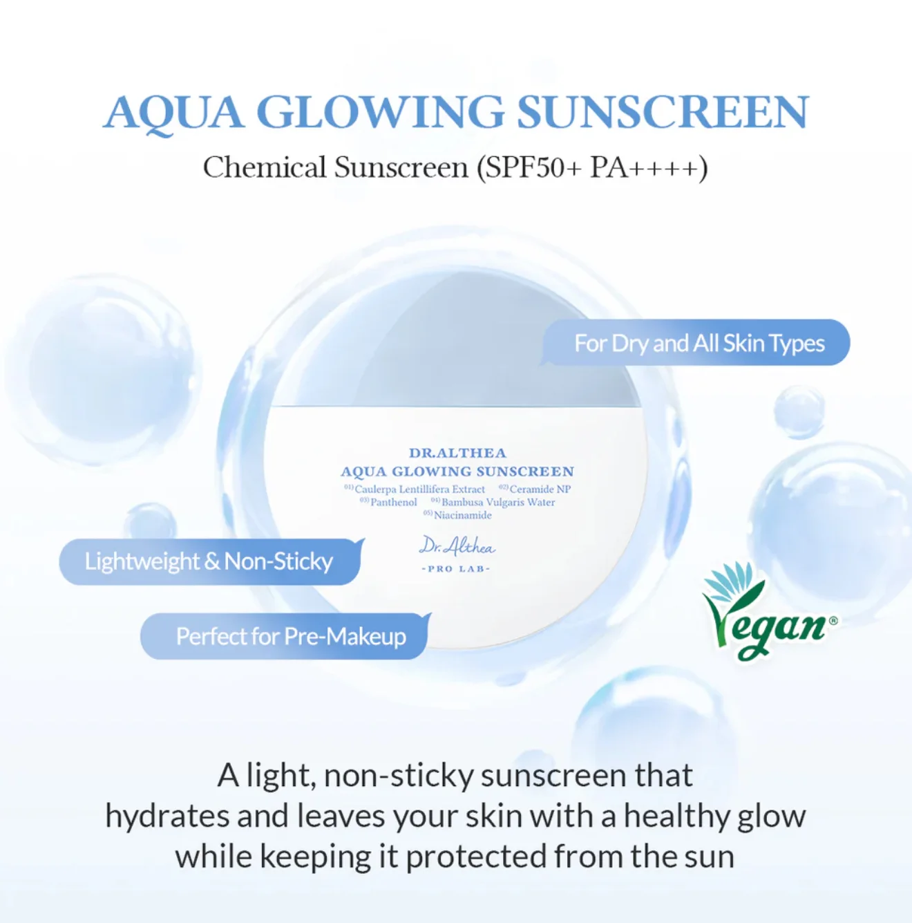 Dr Althea Aqua Glowing Sunscreen SPF+50