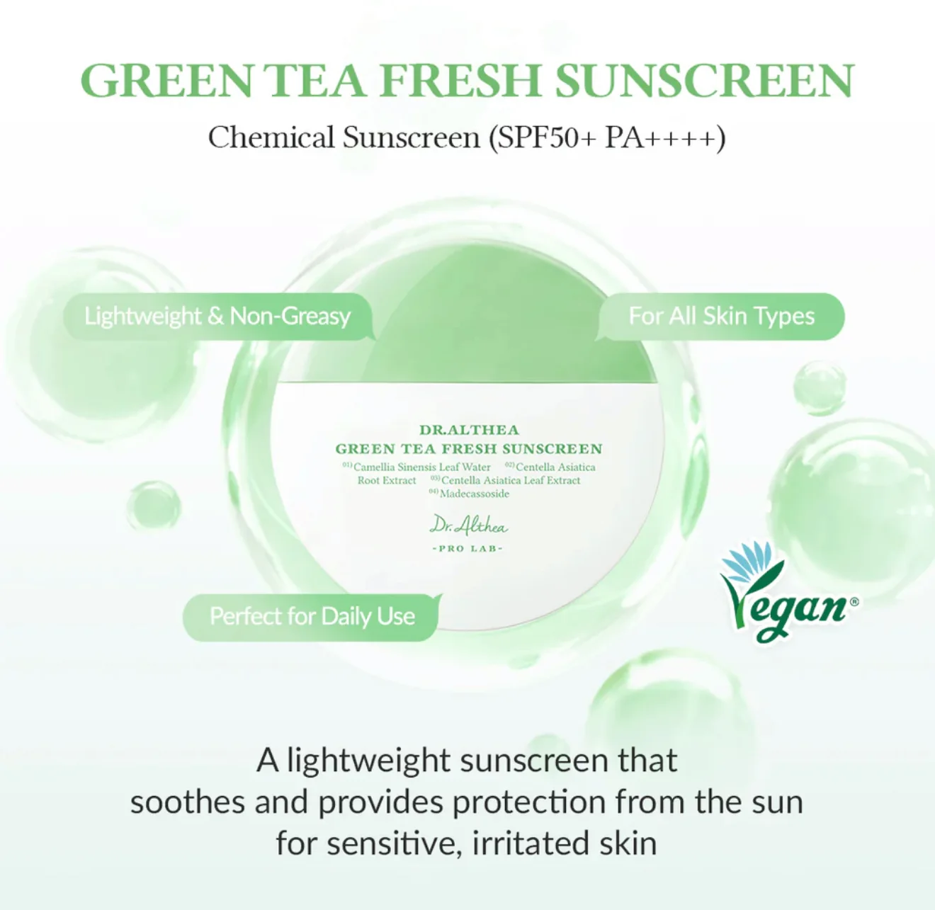 Dr Althea Green Tea Fresh Sunscreen SPF+50
