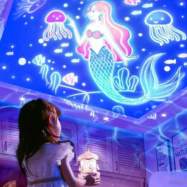 🧜‍♀️ جهاز العرض الضوئي الليلي للأطفال ✨