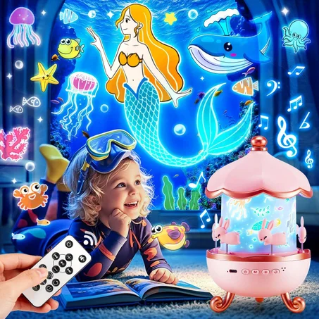 🧜‍♀️ جهاز العرض الضوئي الليلي للأطفال ✨
