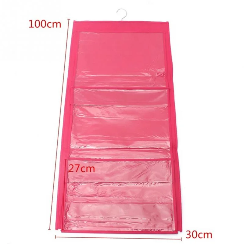 منظم معلق متكون من 6 طبقات لتخزين الحقائب عملي قابل للطي وسهل التنظيف Hanging Purse Organizer