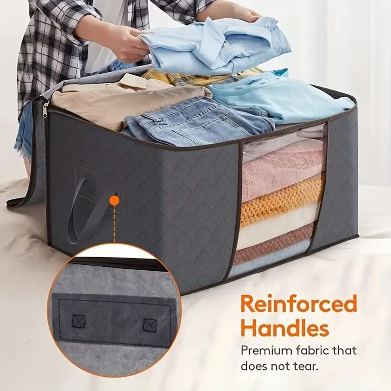 Lot De 3 Sacs De Rangement Pour Vêtements, Organiseurs Anti-poussière À Fermeture Éclair, Conteneur Polyvalent Pour Armoire