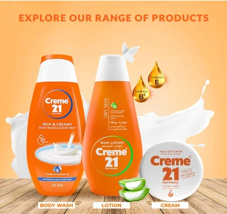 لوشن للجسم من كريم 21 مرطب للبشرة الجافة، 400 مل 2