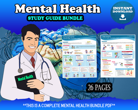 Mental Health Study Guide Bundle | 26 Pages | Digital Download