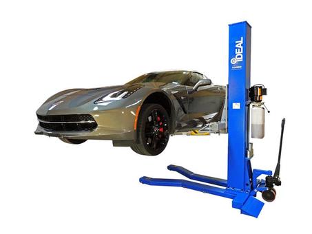 iDEAL MSC-6KLP 6,000 lb. Low Profile Mobile Single Post Lift Telescoping 2 Stage Swing Arms